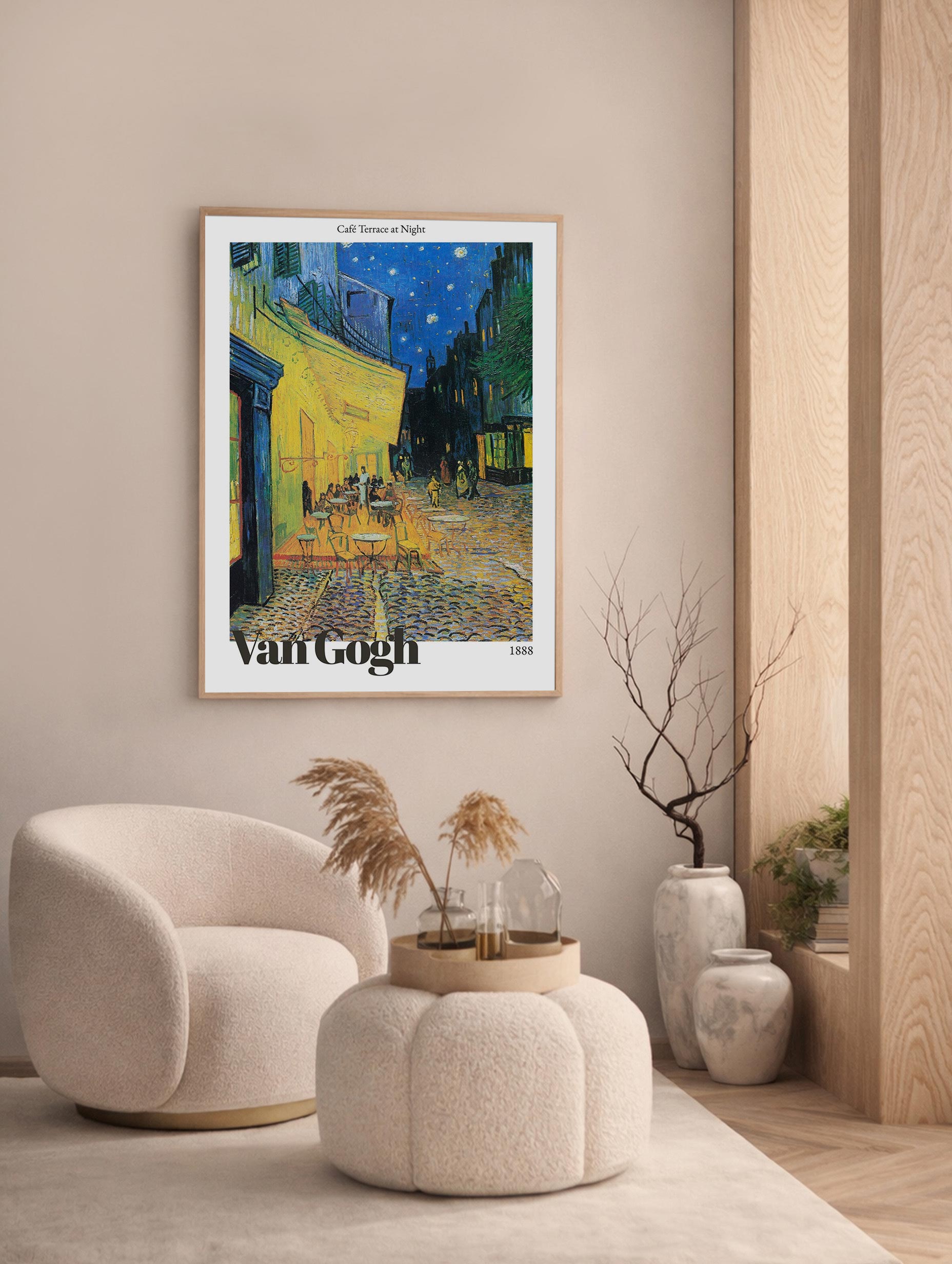 Café Terrace at Night Van Gogh Art Print Mockup