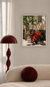 Red Vespa Scooter Poster Mockup