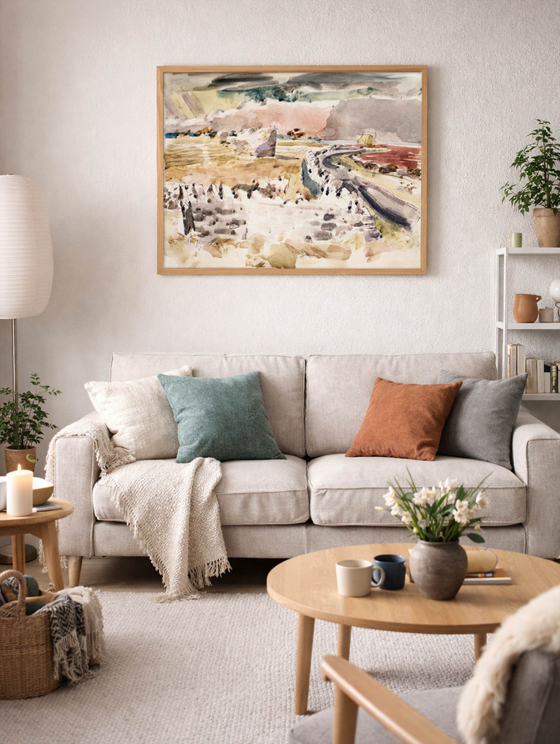 Oxfordshire Landscape Paul Nash Art Mockup