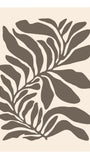 Beige Graphic Leaf Poster No. 2