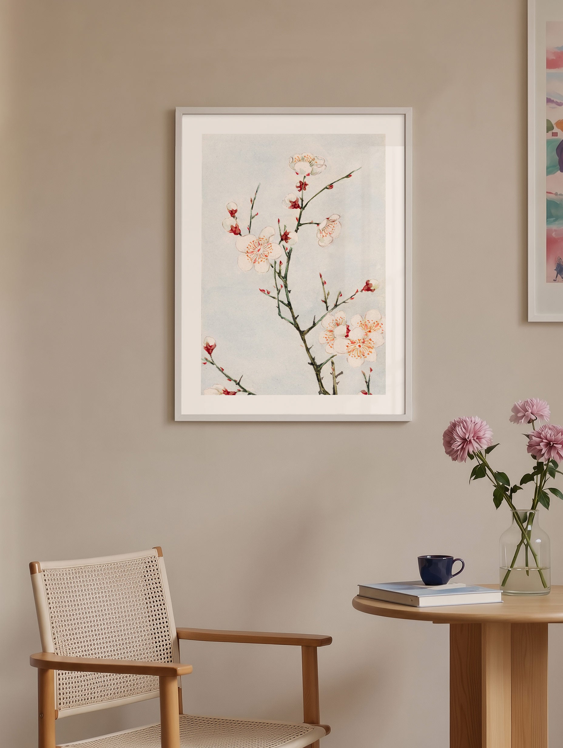 Plum branches with blossoms - Megata Morikaga