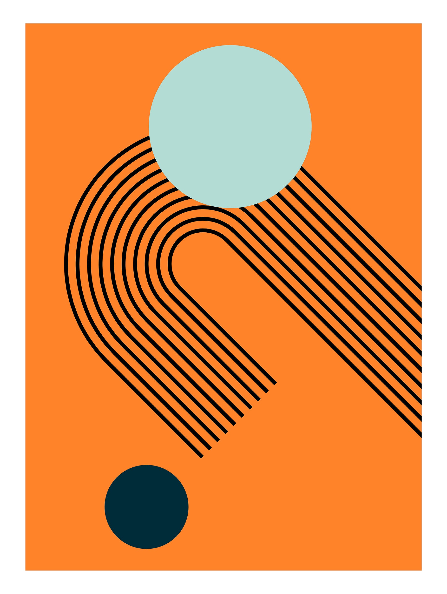 Tangerine Arc Balance Poster