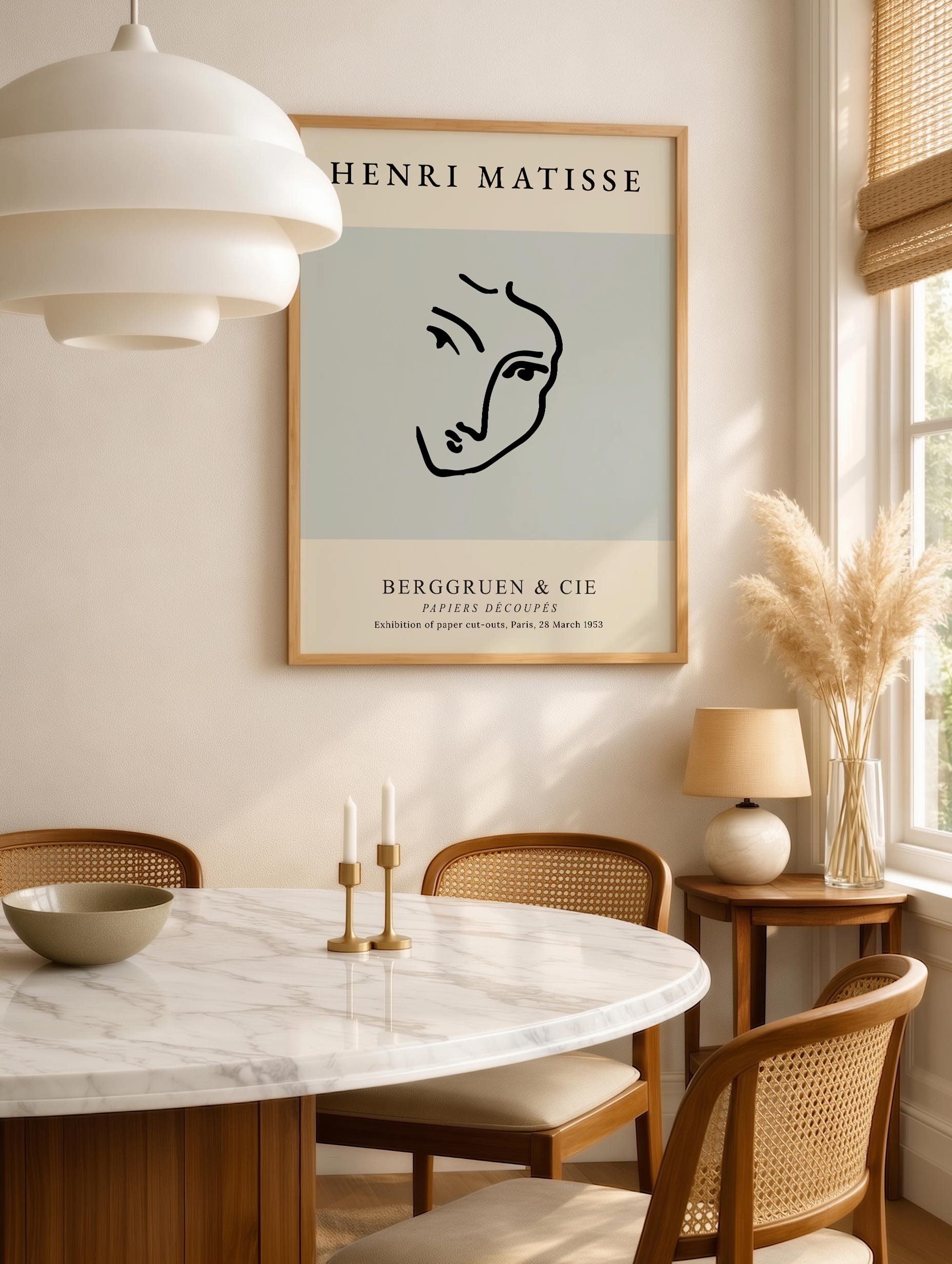 Matisse Sage Face Line Poster