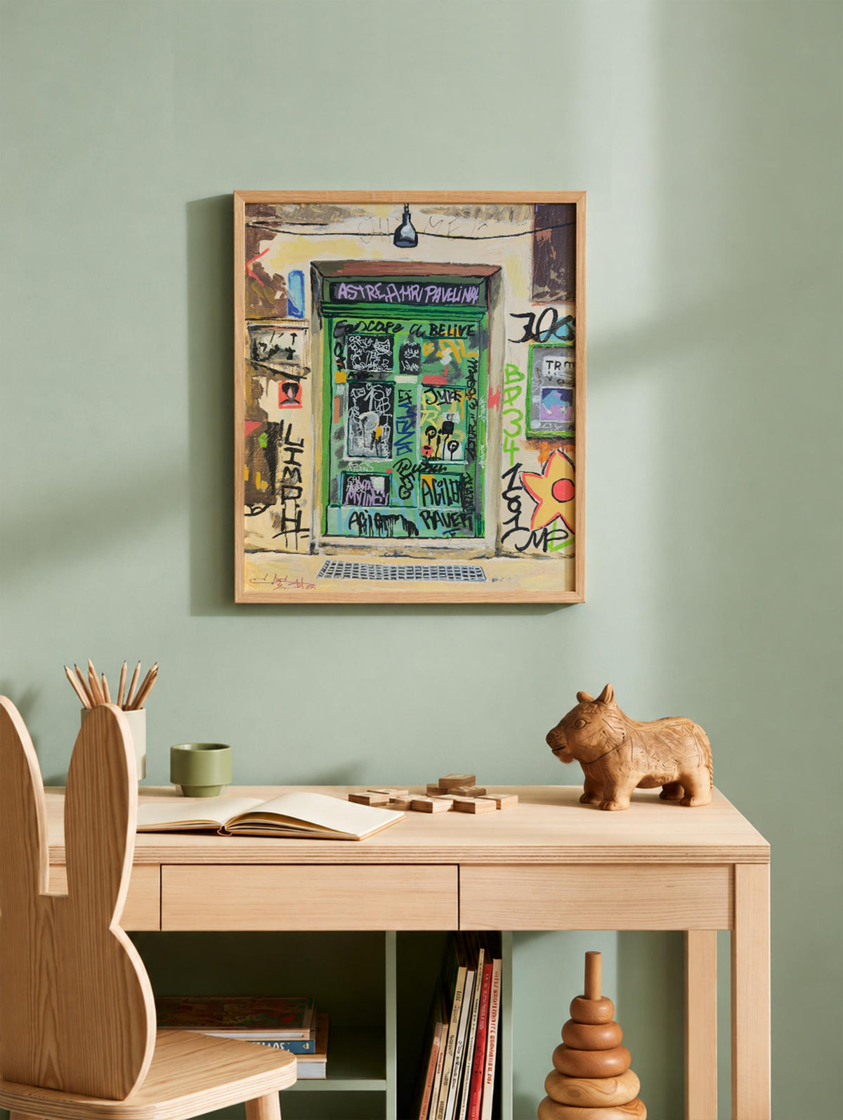 Santorini-plakat Arkitekturplakat