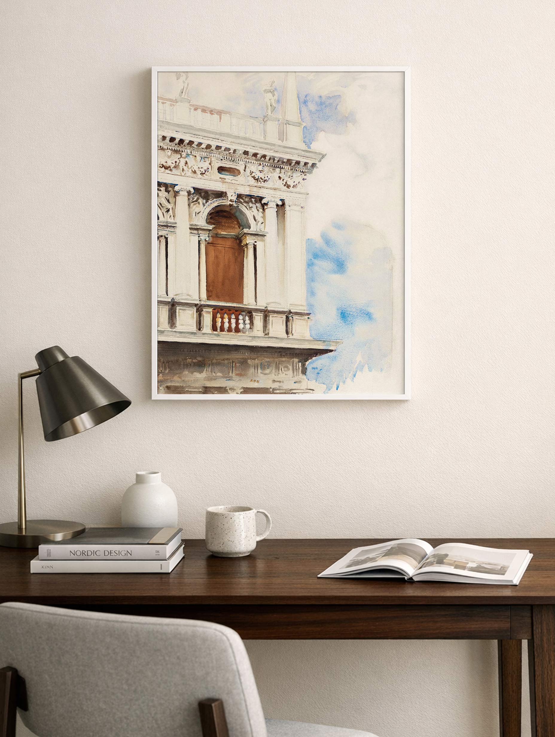 A Corner of the Library in Venice - John Singer Sargent Mockup