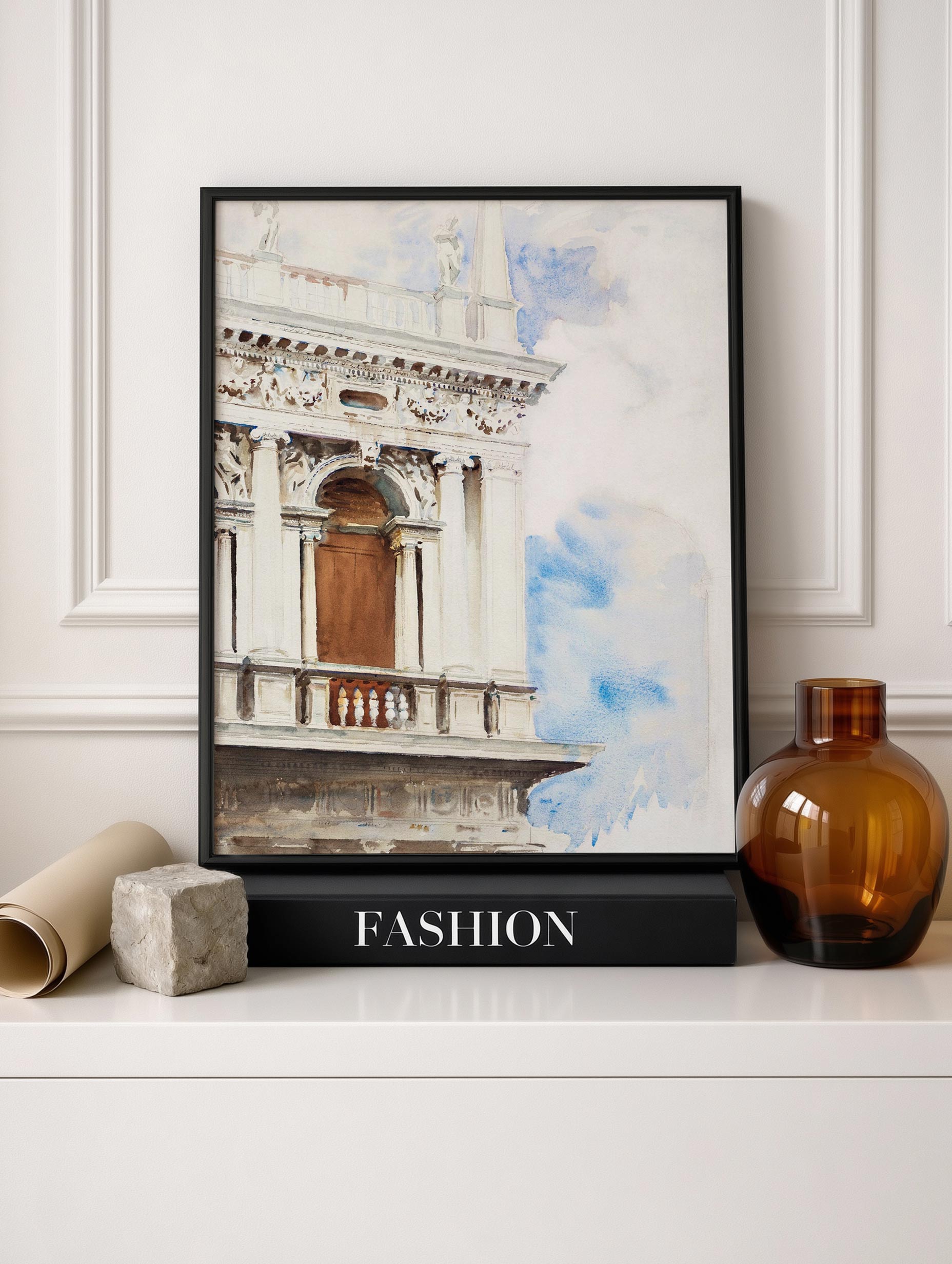 A Corner of the Library in Venice - John Singer Sargent Mockup