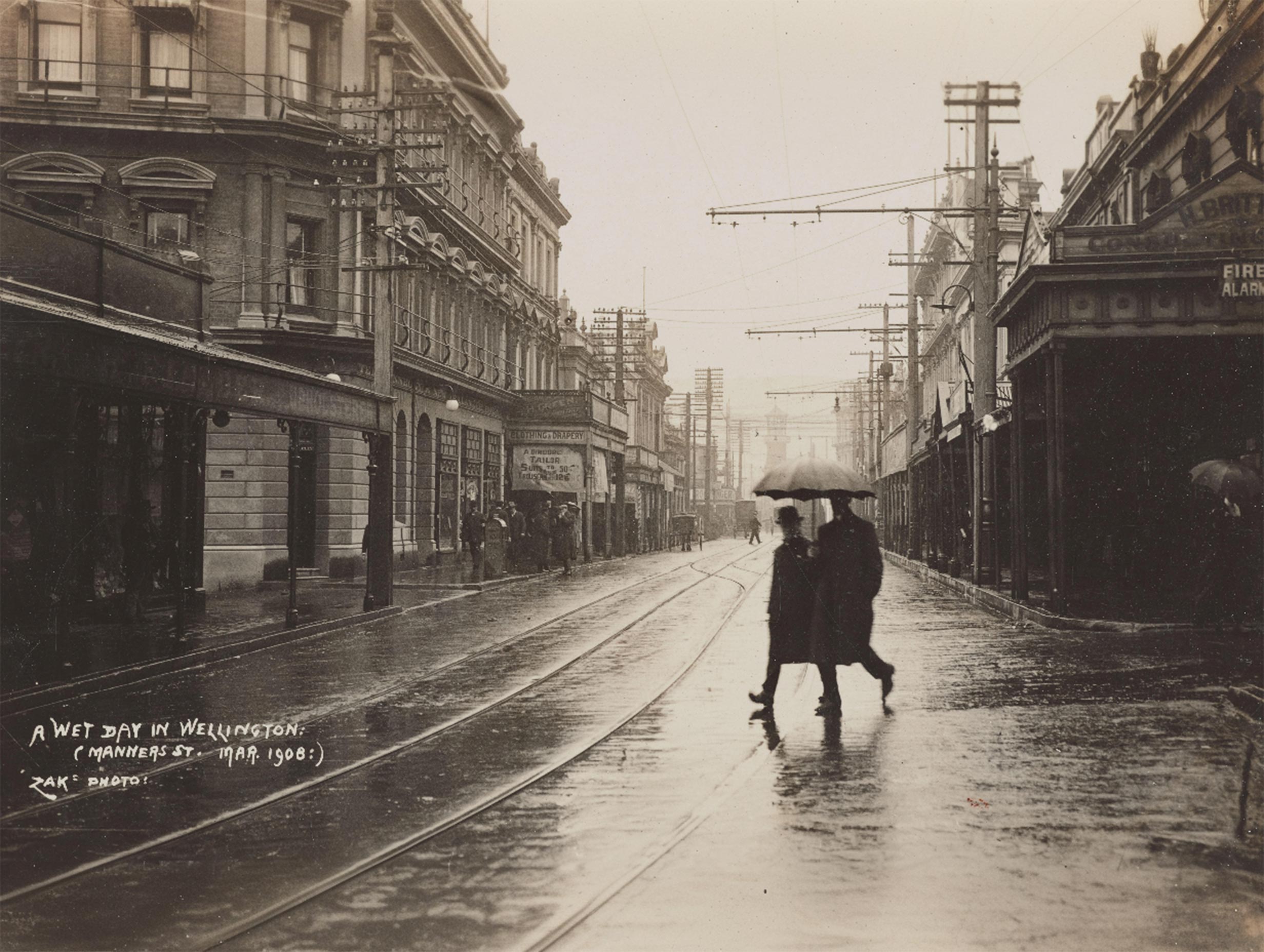 A Wet Day in Wellington Vintage Poster No 2 Vintage Poster