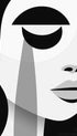 Abstract Monochrome Woman Portrait Poster