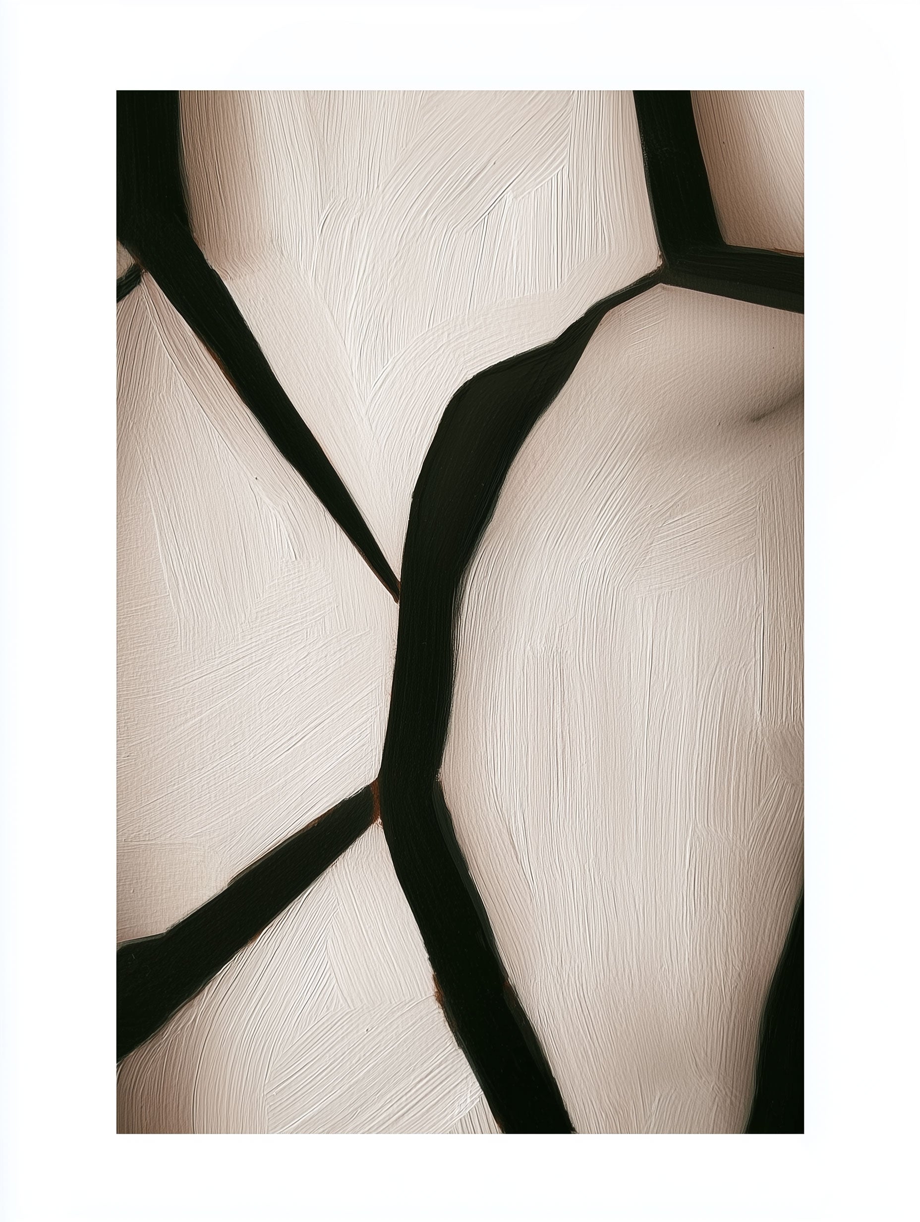 Första huset i en bosättning abstrakt konsttryck