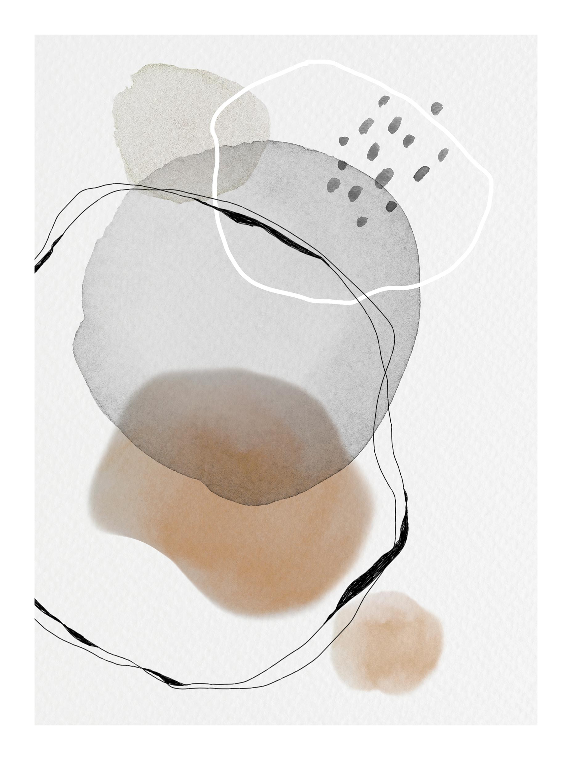 Abstract Watercolor Circles Poster