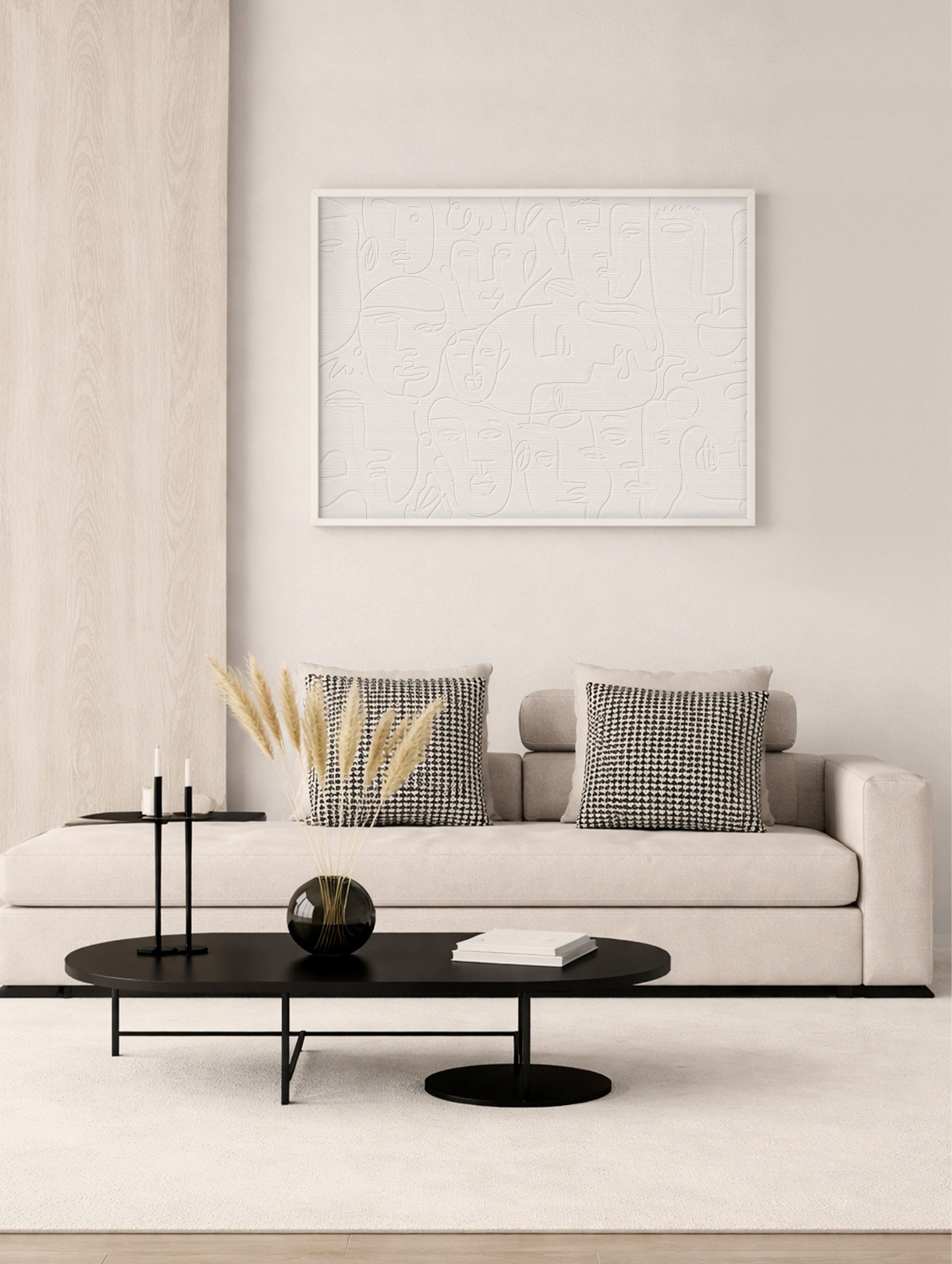 Abstract Faces Poster Mockup