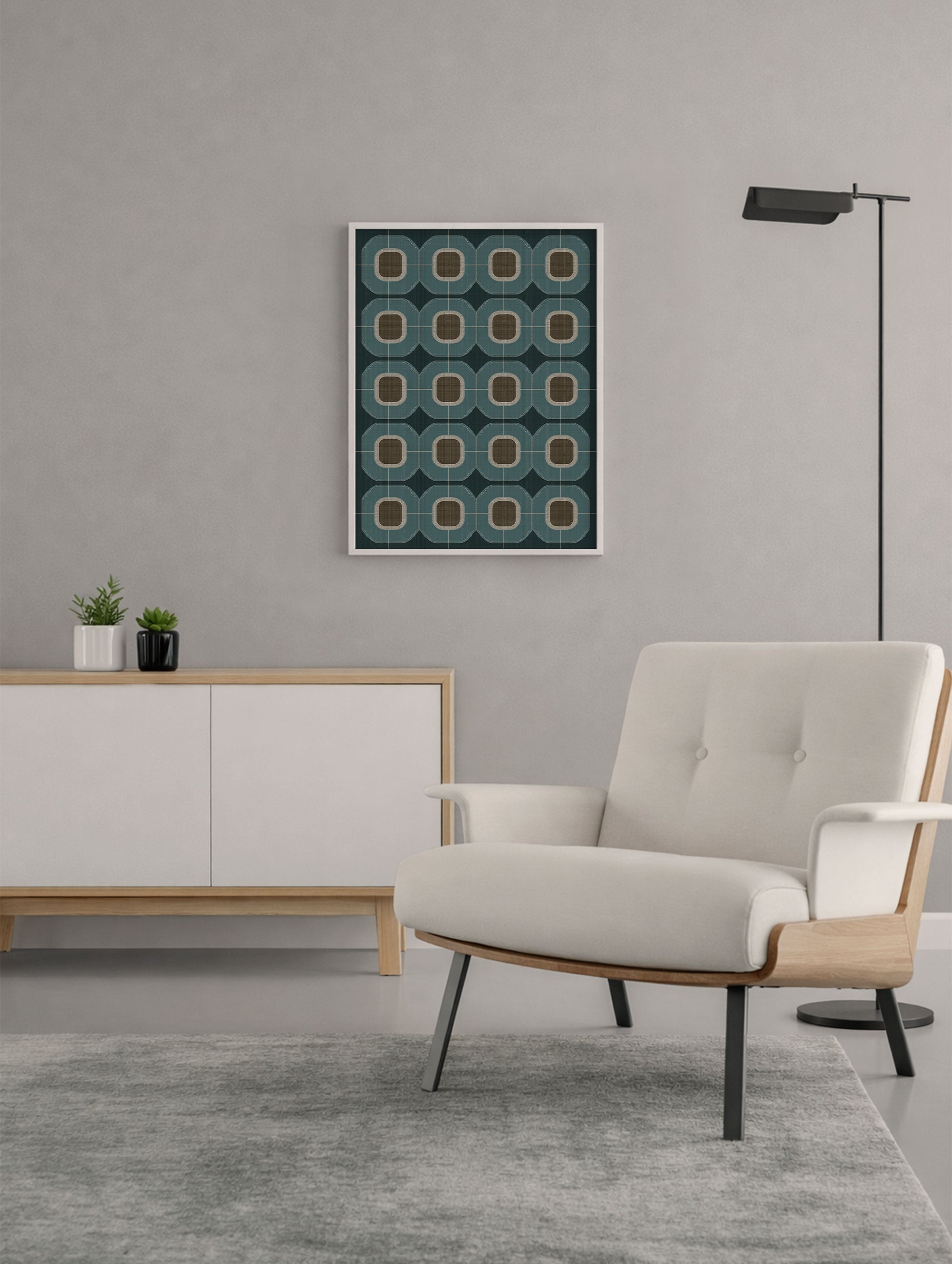 Abstract Geometric Pattern Poster Mockup
