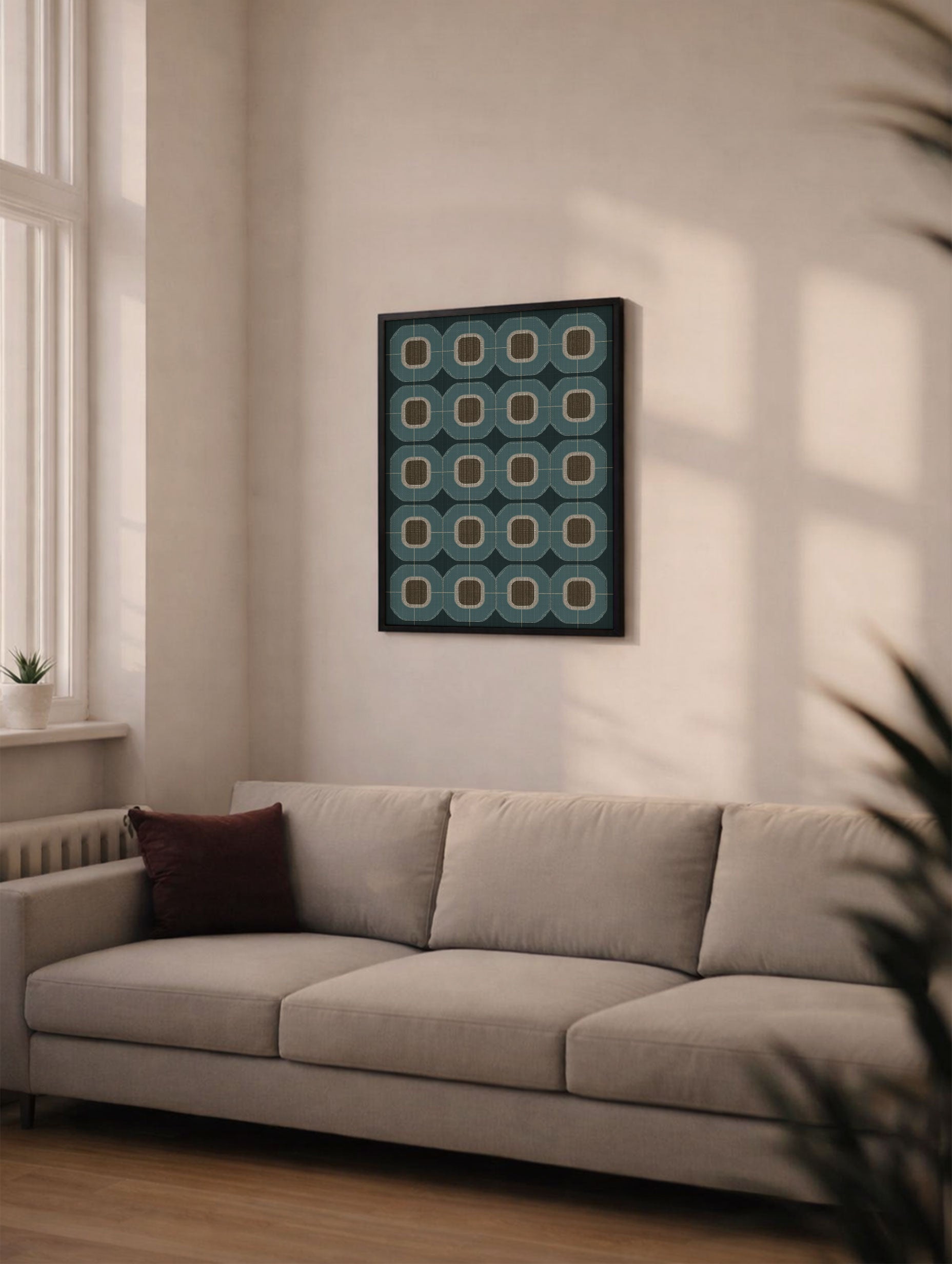 Abstract Geometric Pattern Poster Mockup
