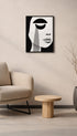 Abstract Monochrome Woman Portrait Poster Mockup