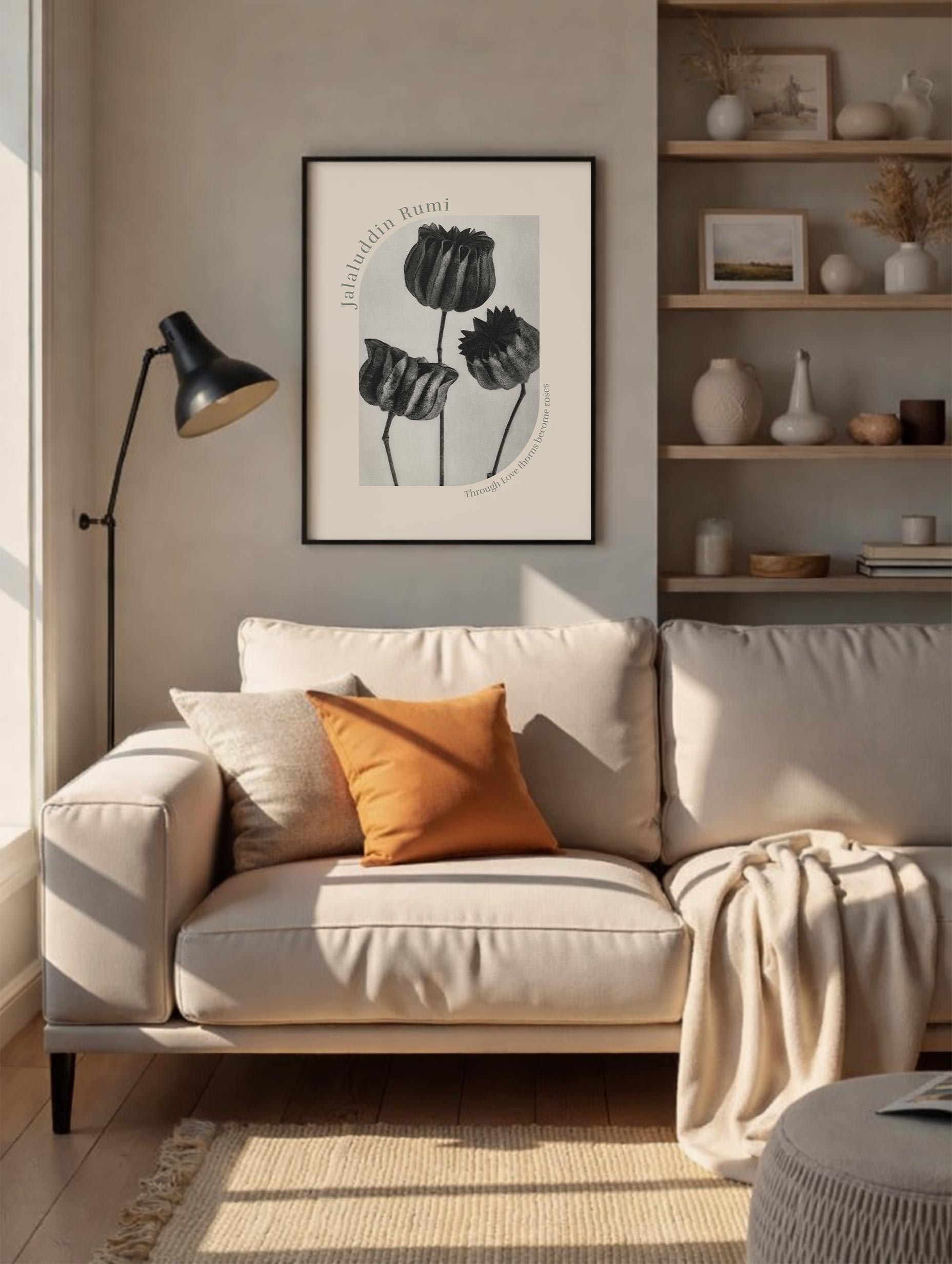 Abutilon (Lime Mallow) Karl Blossfeldt Art Print Mockup