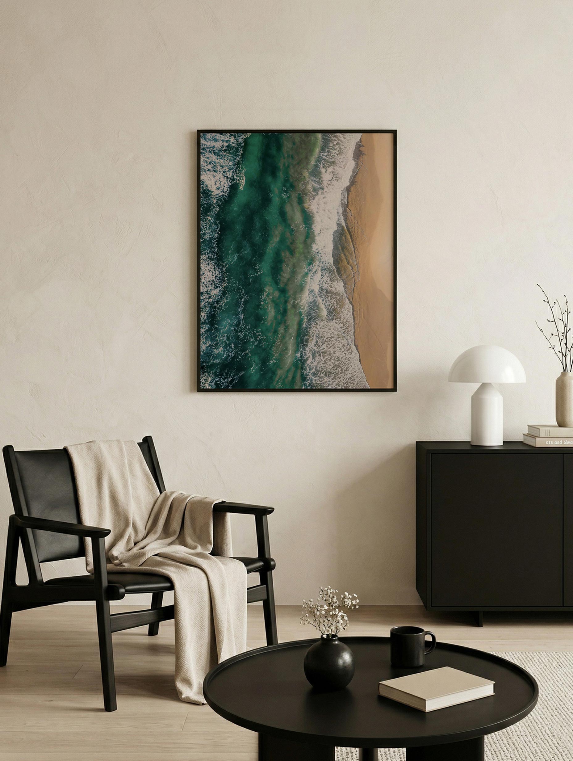Aerial View of a Beach Mockup
