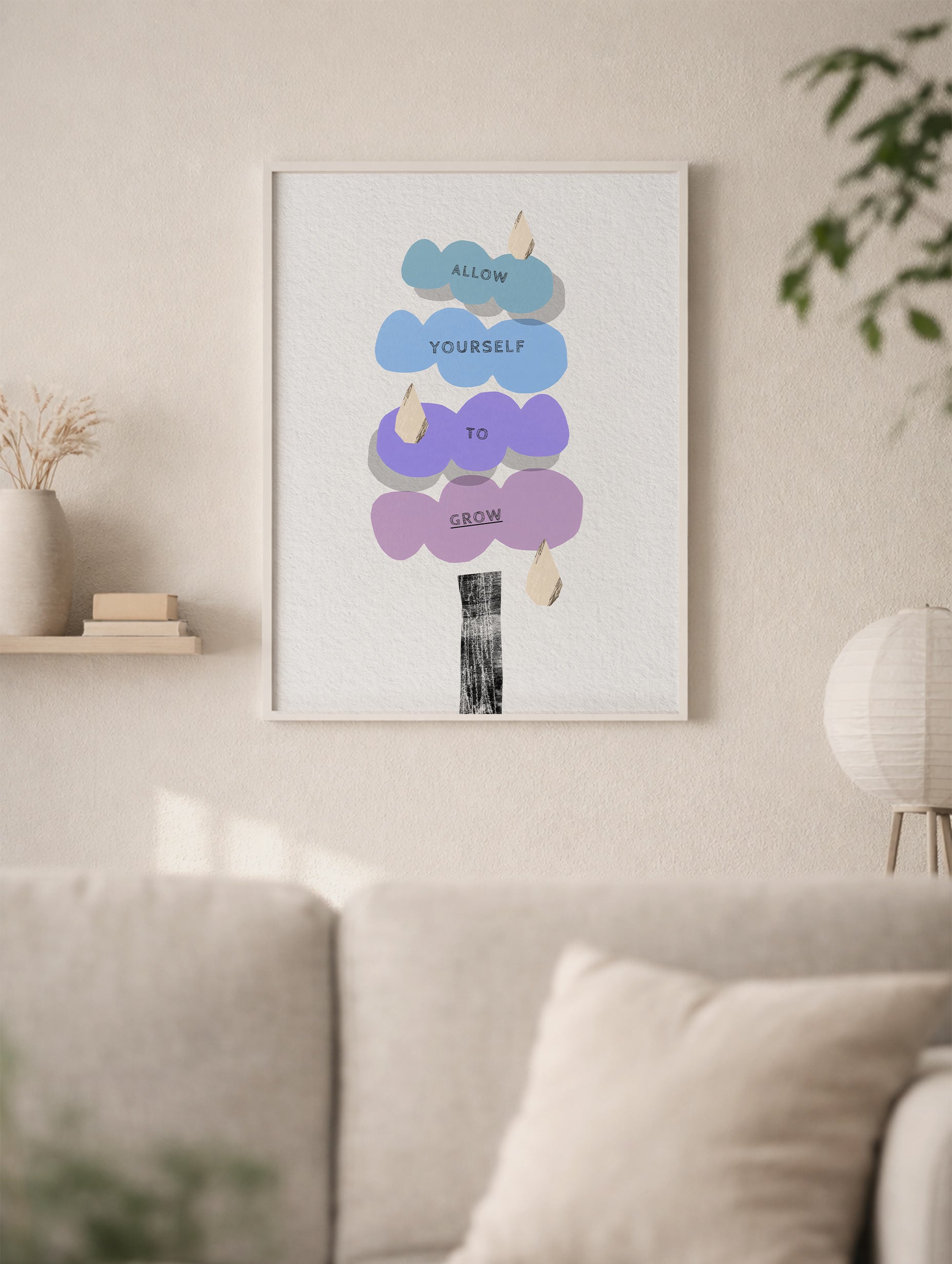 Allow Yourself to Grow Inspirational Poster Mockup