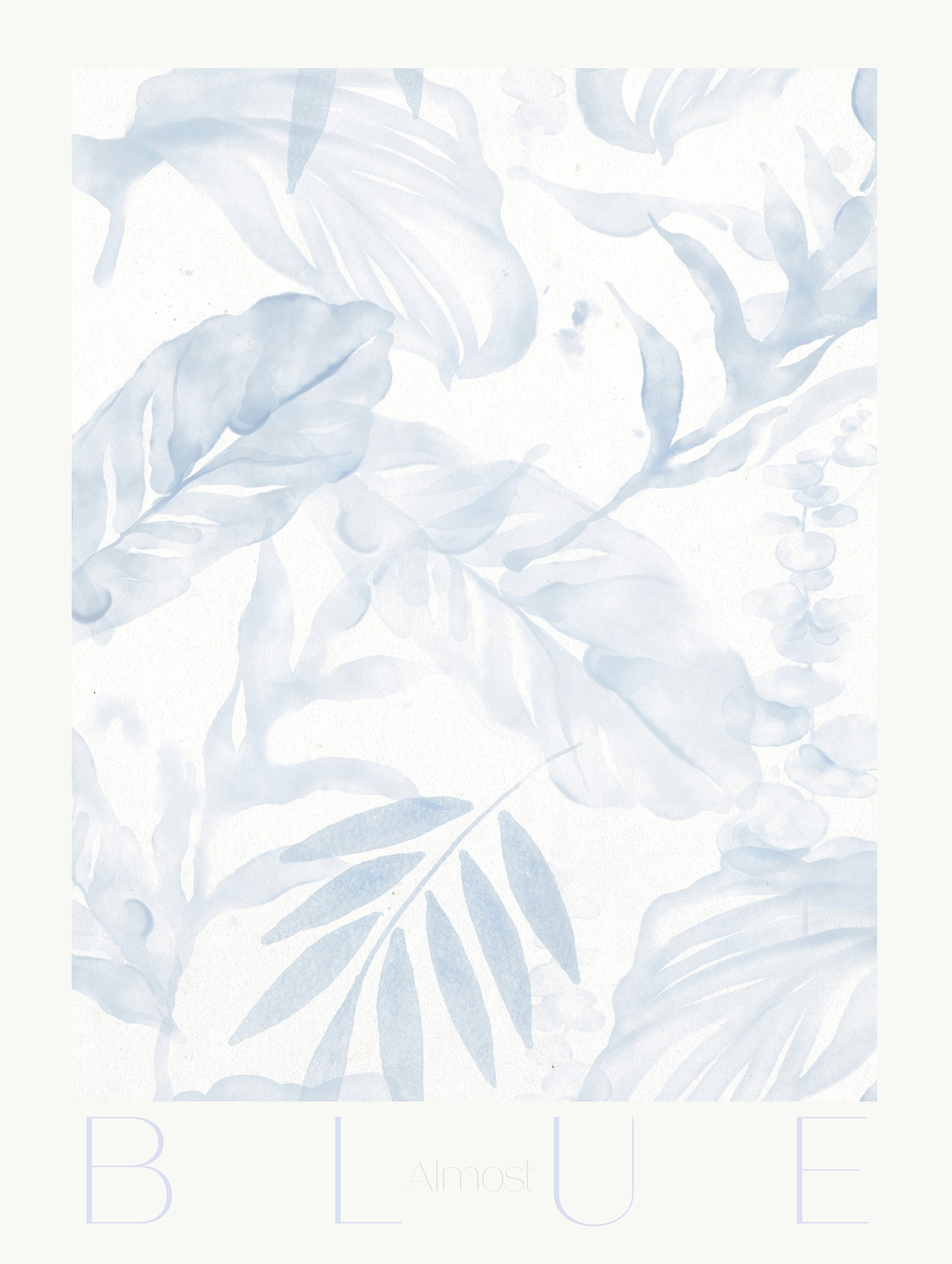Almost Blue Leaf Art Print