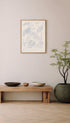 Almost Blue Leaf Art Mockup