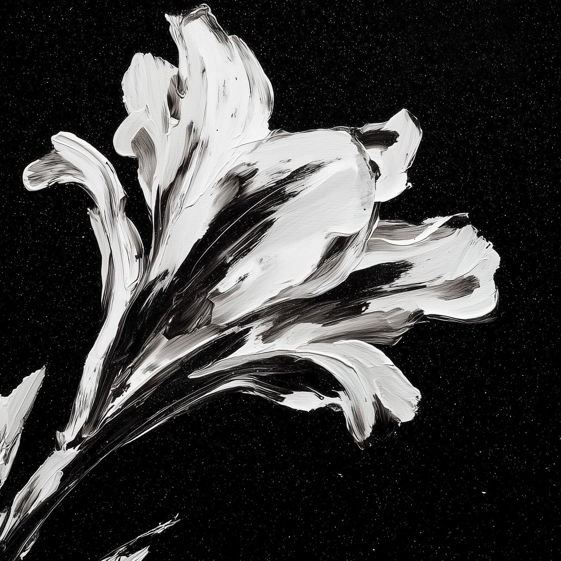 Första huset i en bosättning abstrakt konsttryck