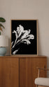 Alstroemeria Flower Black and White Flower Art Print Mockup