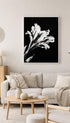 Alstroemeria Flower Black and White Flower Art Print Mockup