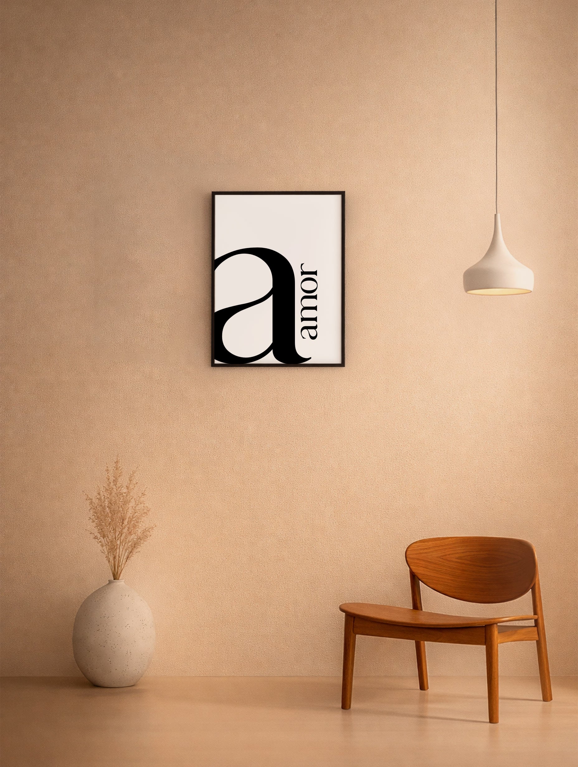 Amour Minimalist Typography Poster Mockup