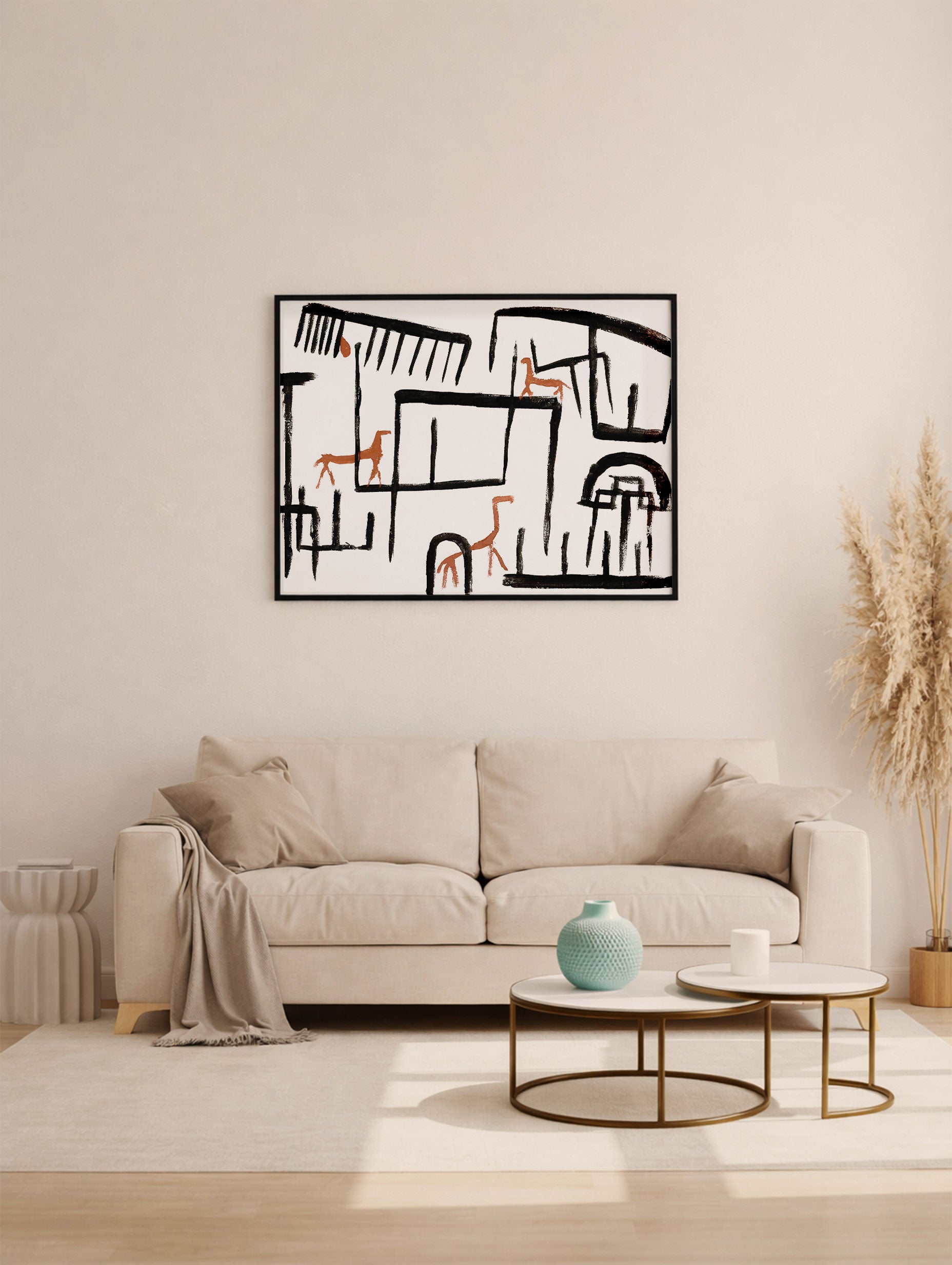 Animals in an Enclosure Paul Klee Art Print Mockup
