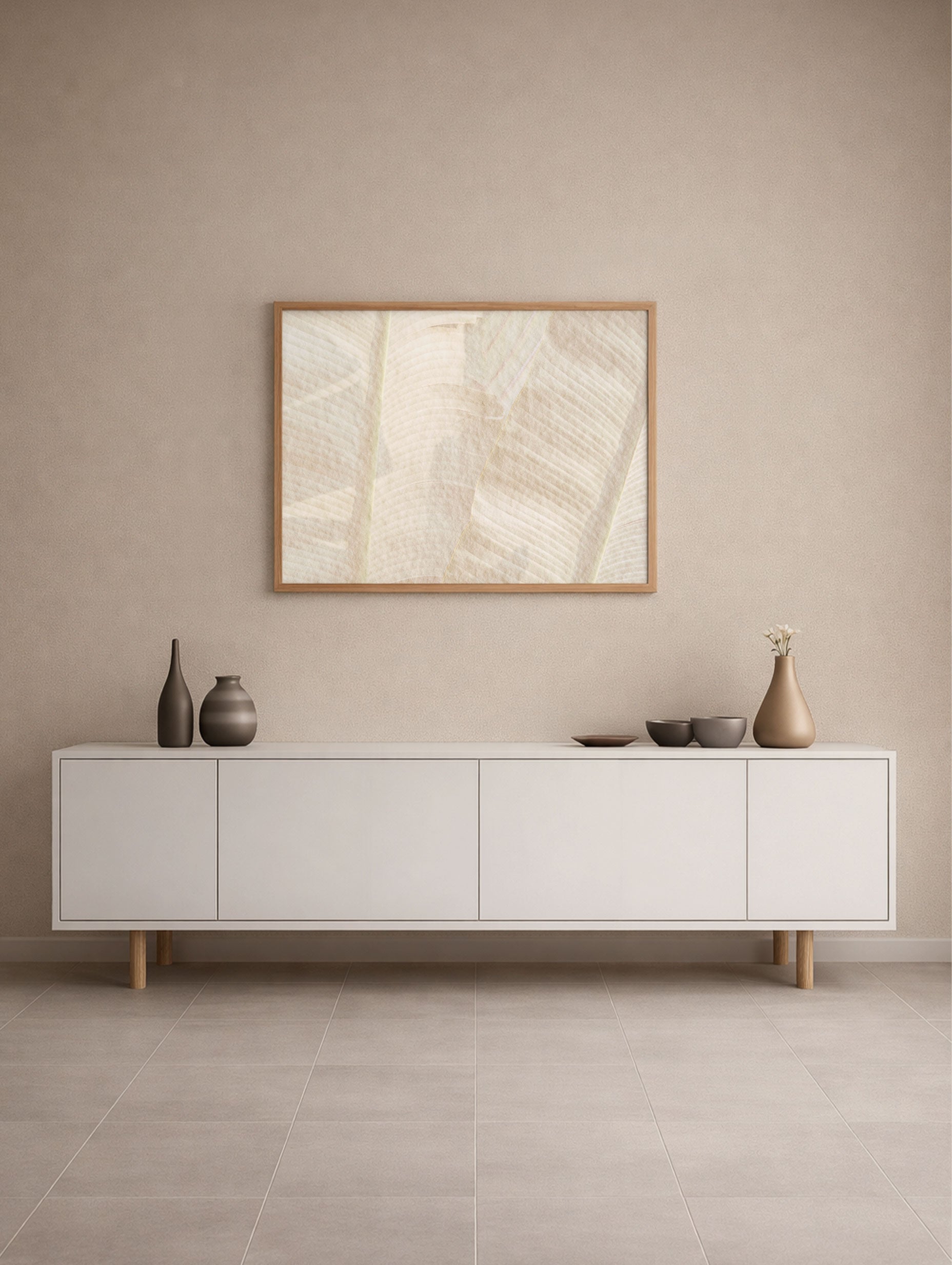 Banana Leaf Pattern Art Print Mockup