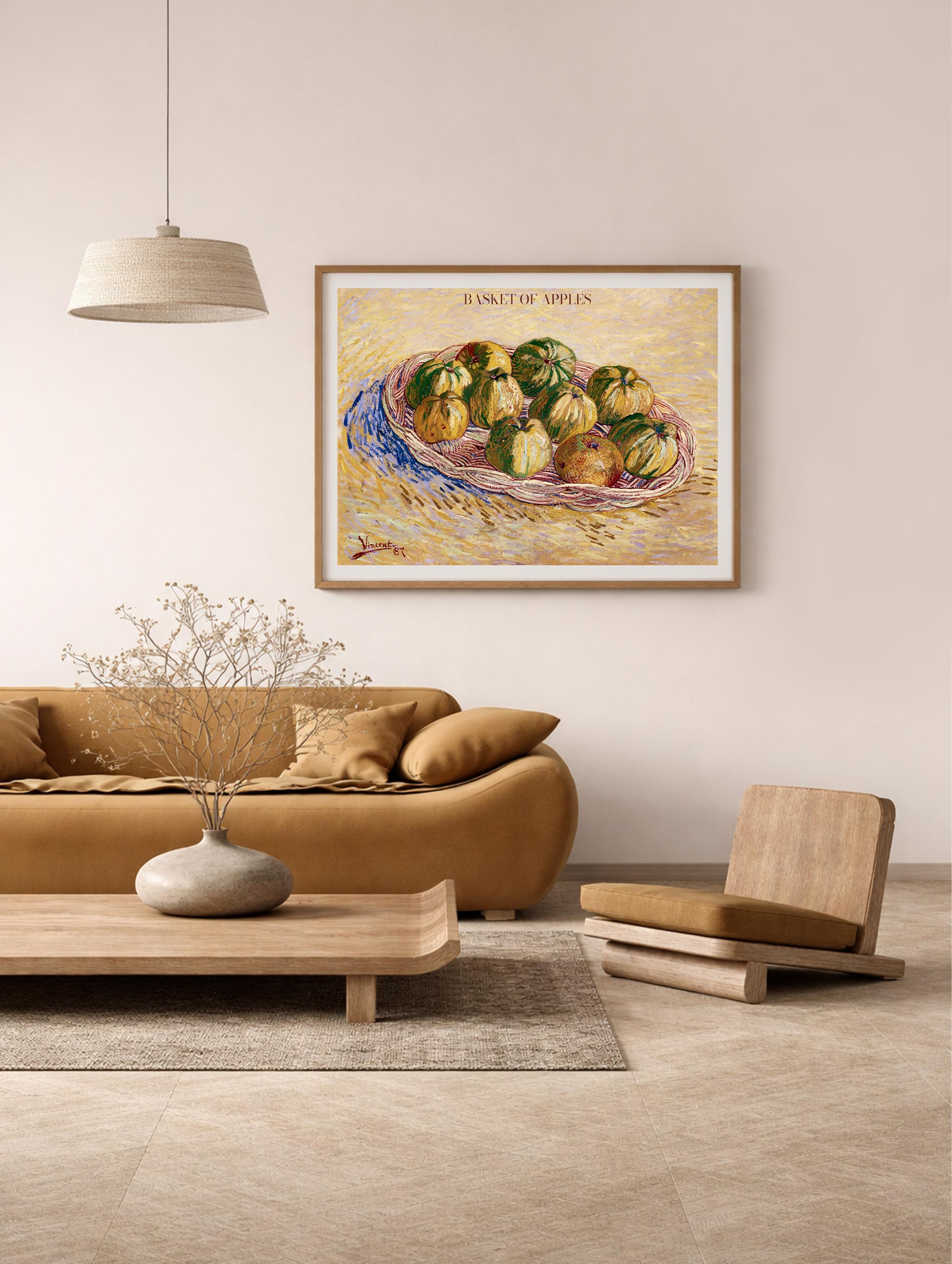 Basket of Apples Van Gogh Art Mockup
