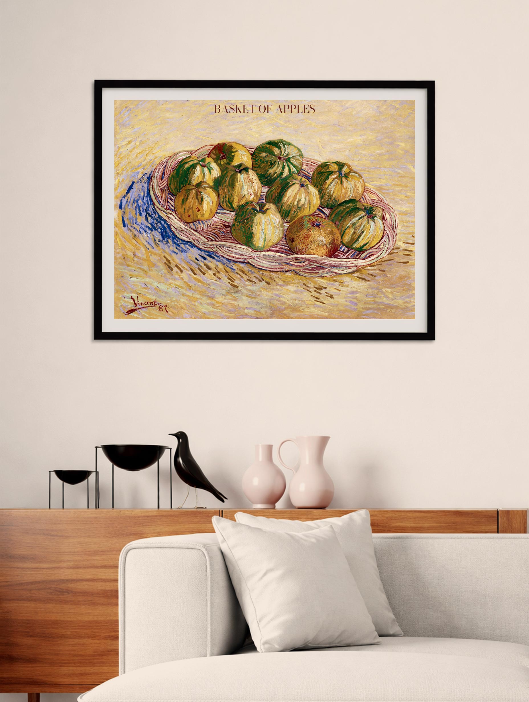 Basket of Apples Van Gogh Art Mockup