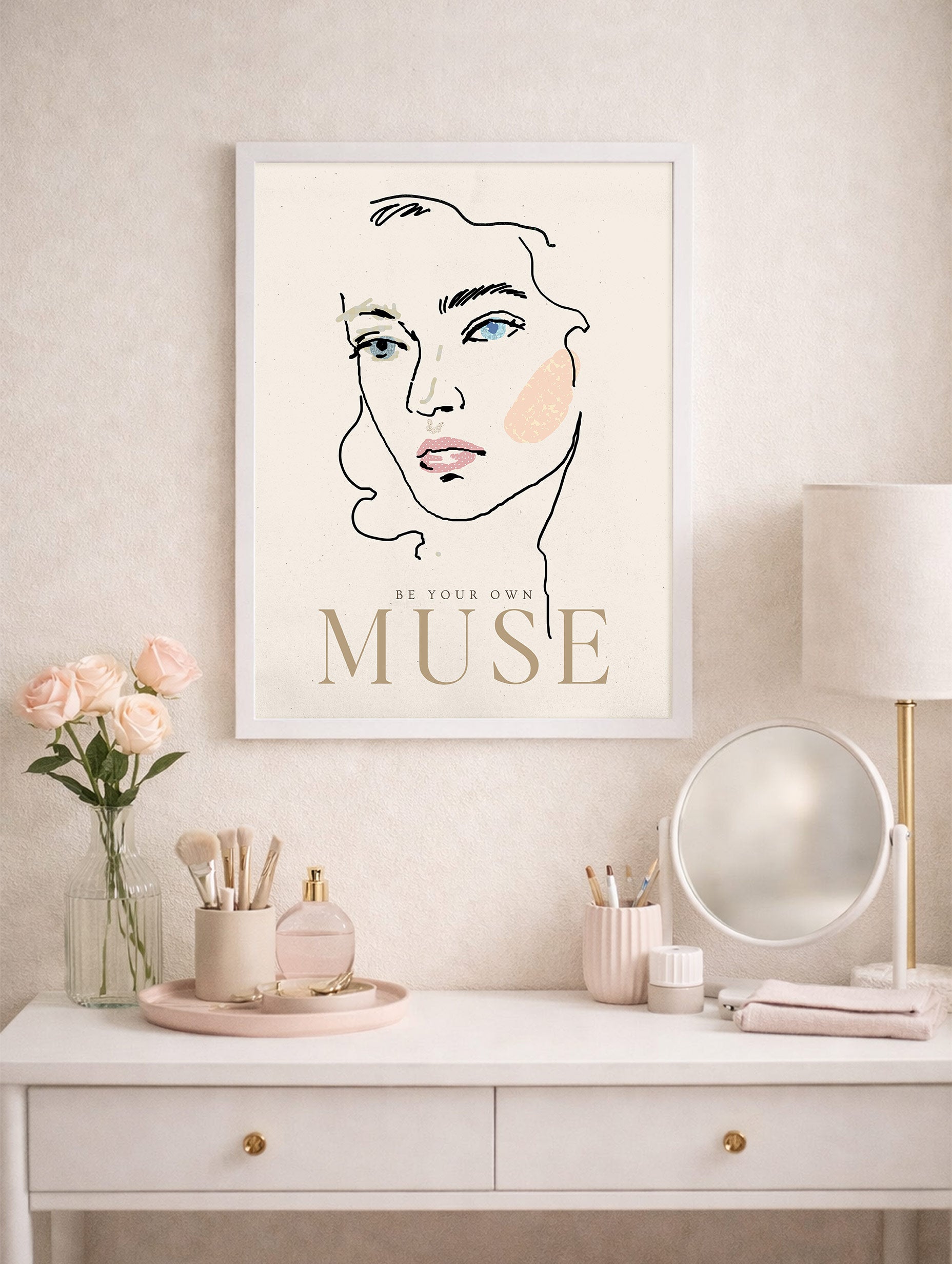 Bli din egen muse linjekunsttrykk