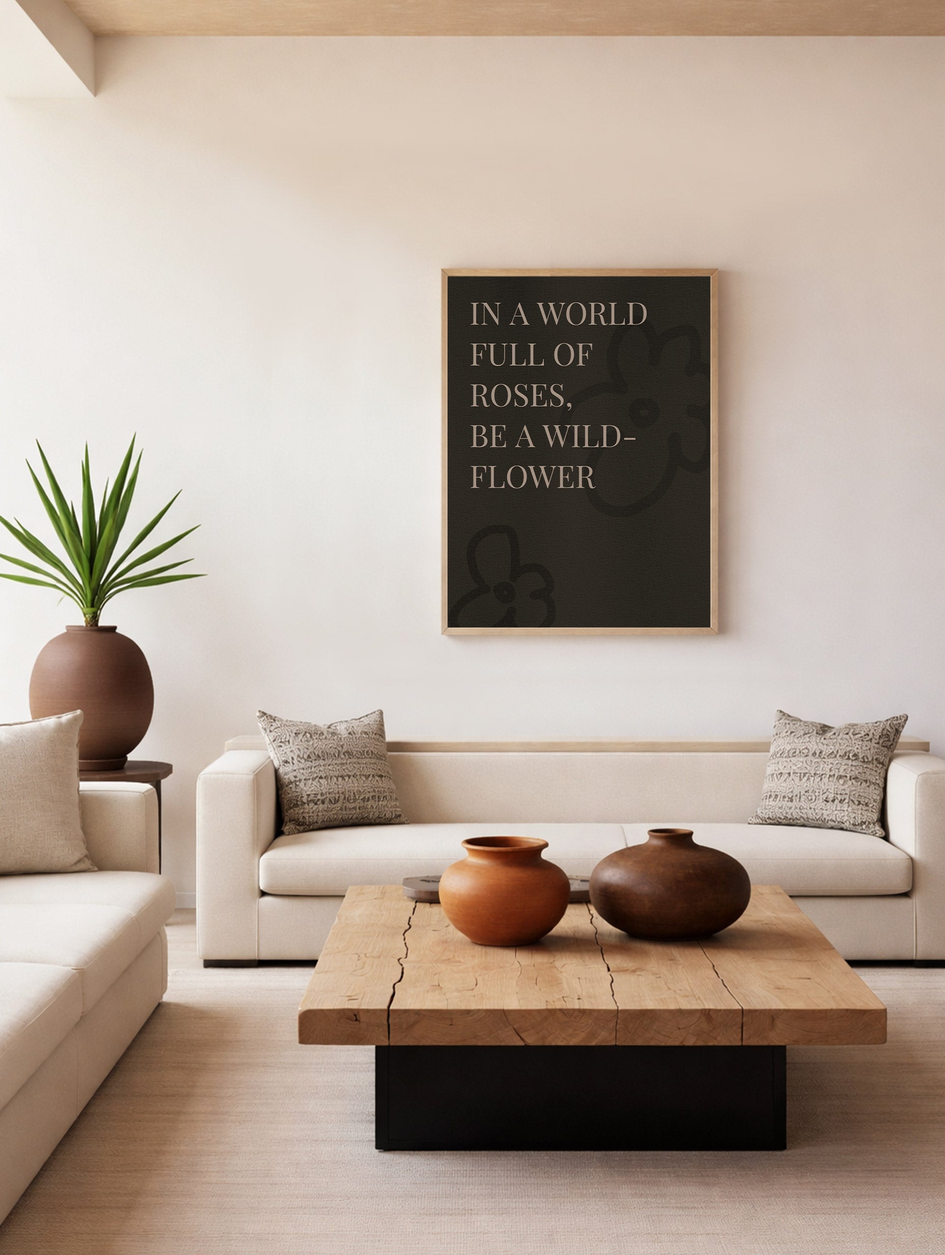 Be a Wildflower Typography Poster