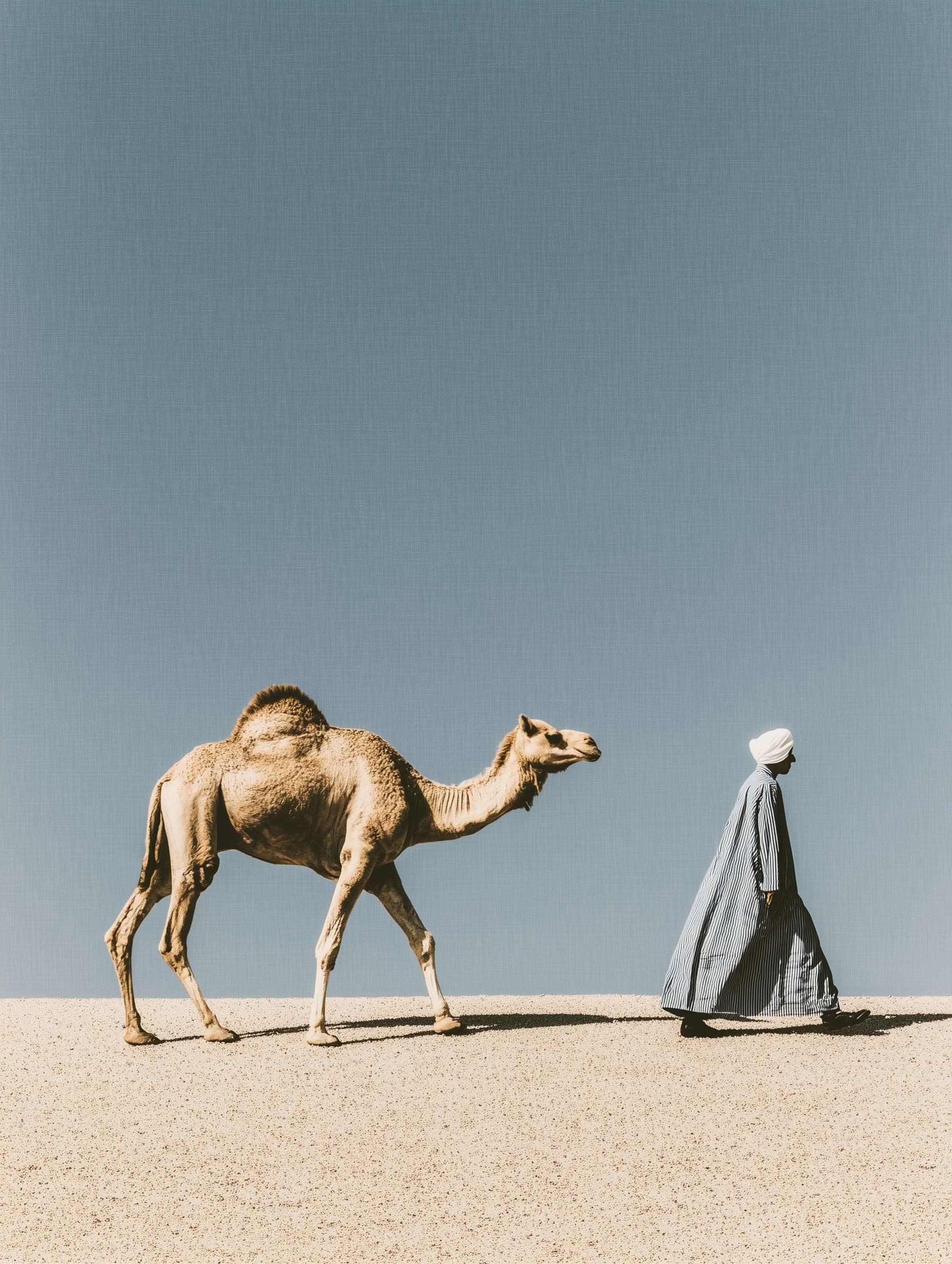 Bedouin and His Camel Vintage Poster