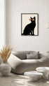 Black Cat Animal Poster Mockup