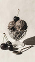 Black Cherry Chocolate Ice Cream Food Artwork