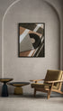 Black Vinyl Record Retro Wall Art Mockup