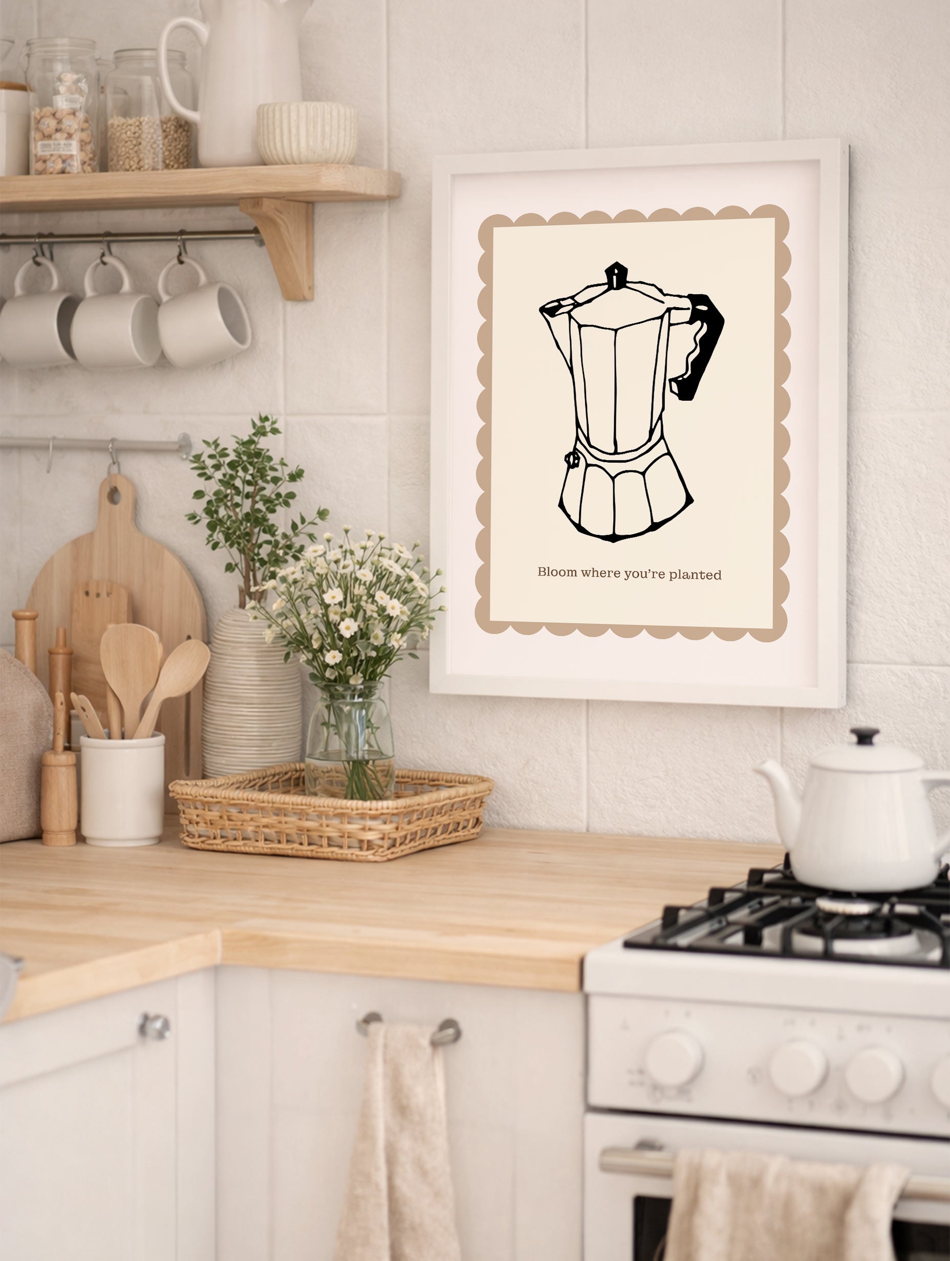 Bloom Where You’re Planted Coffee Artwork Mockup