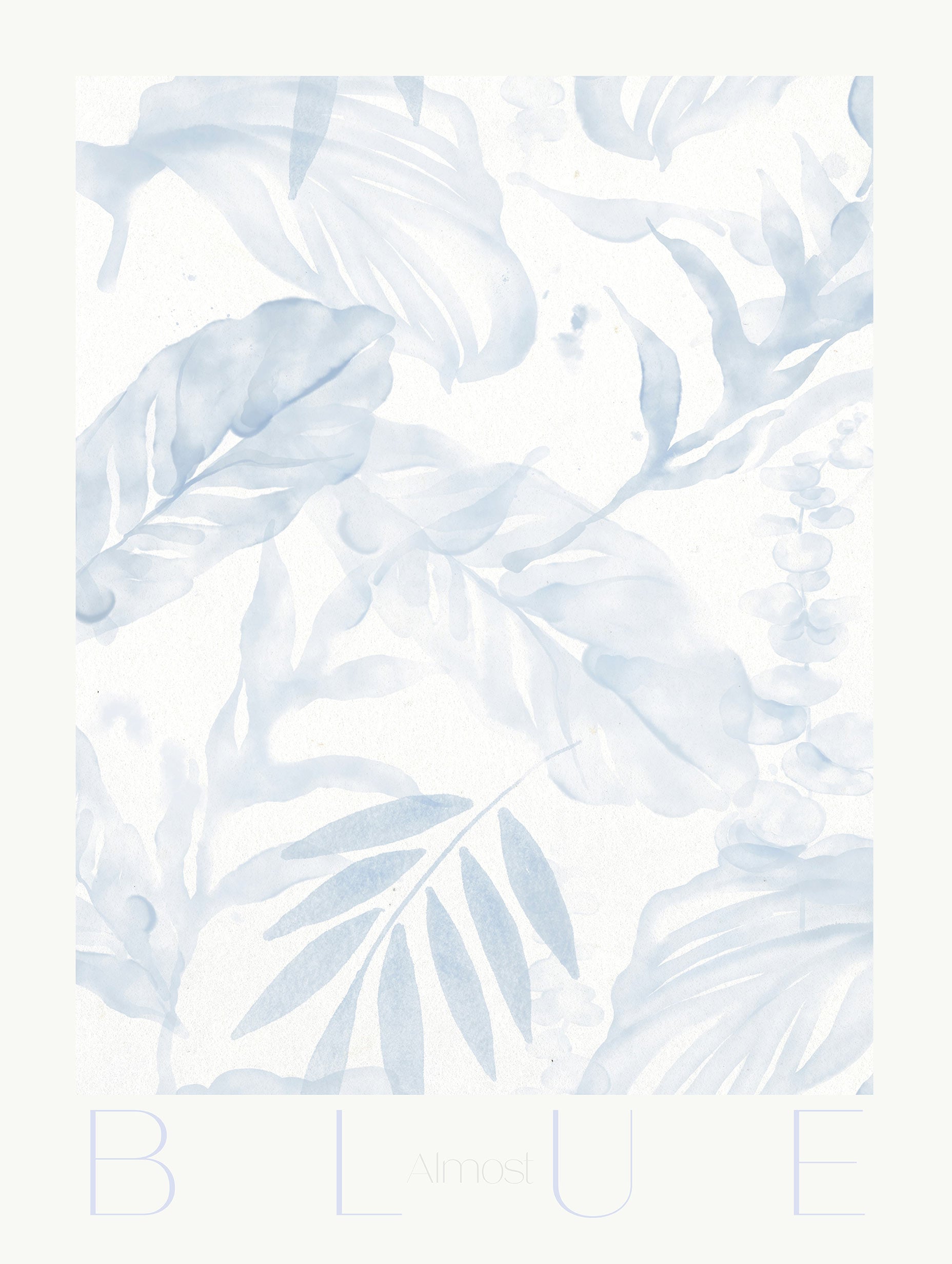 Almost Blue Leaf Art Print