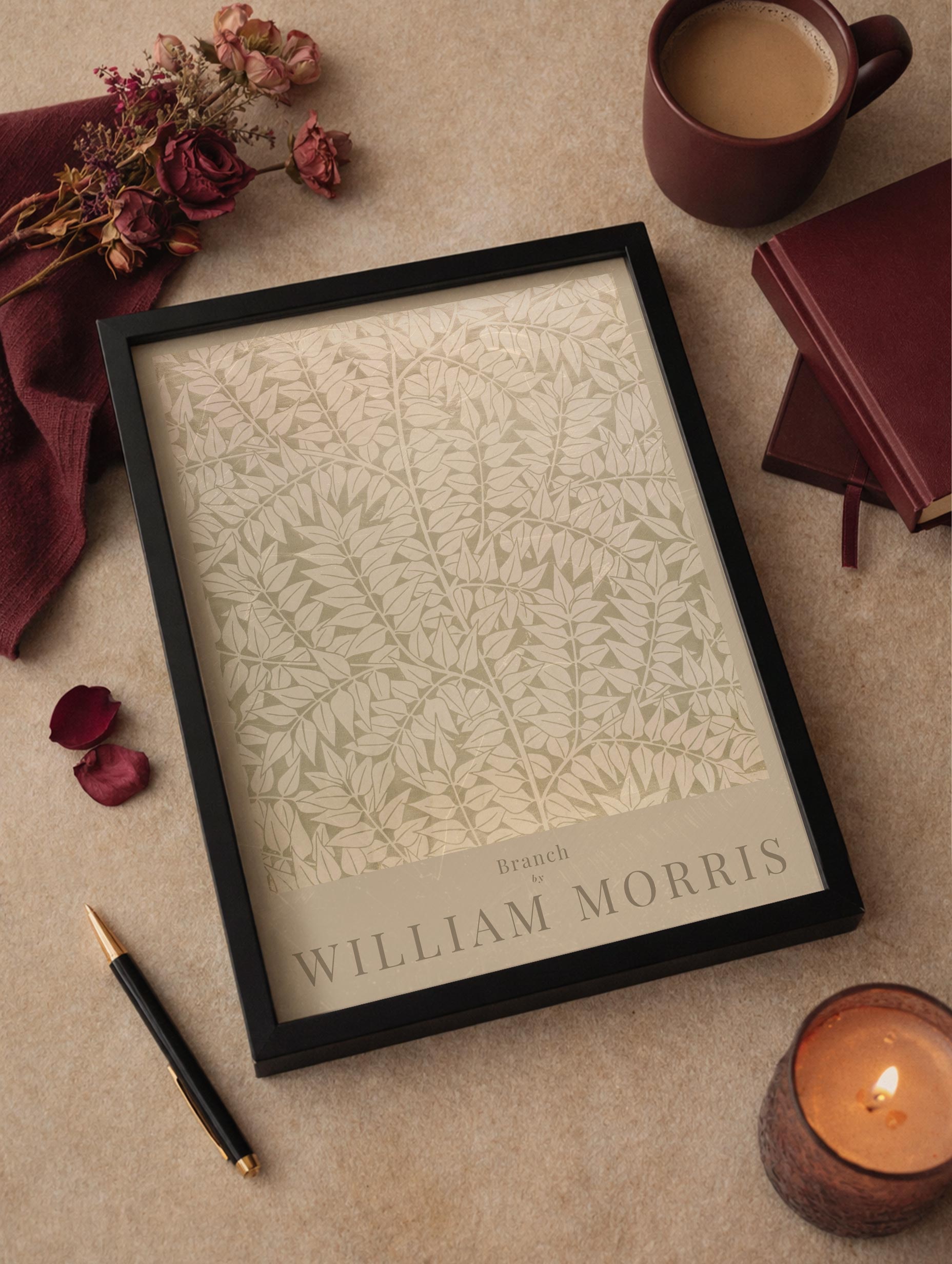 Branch William Morris Art Print Mockup