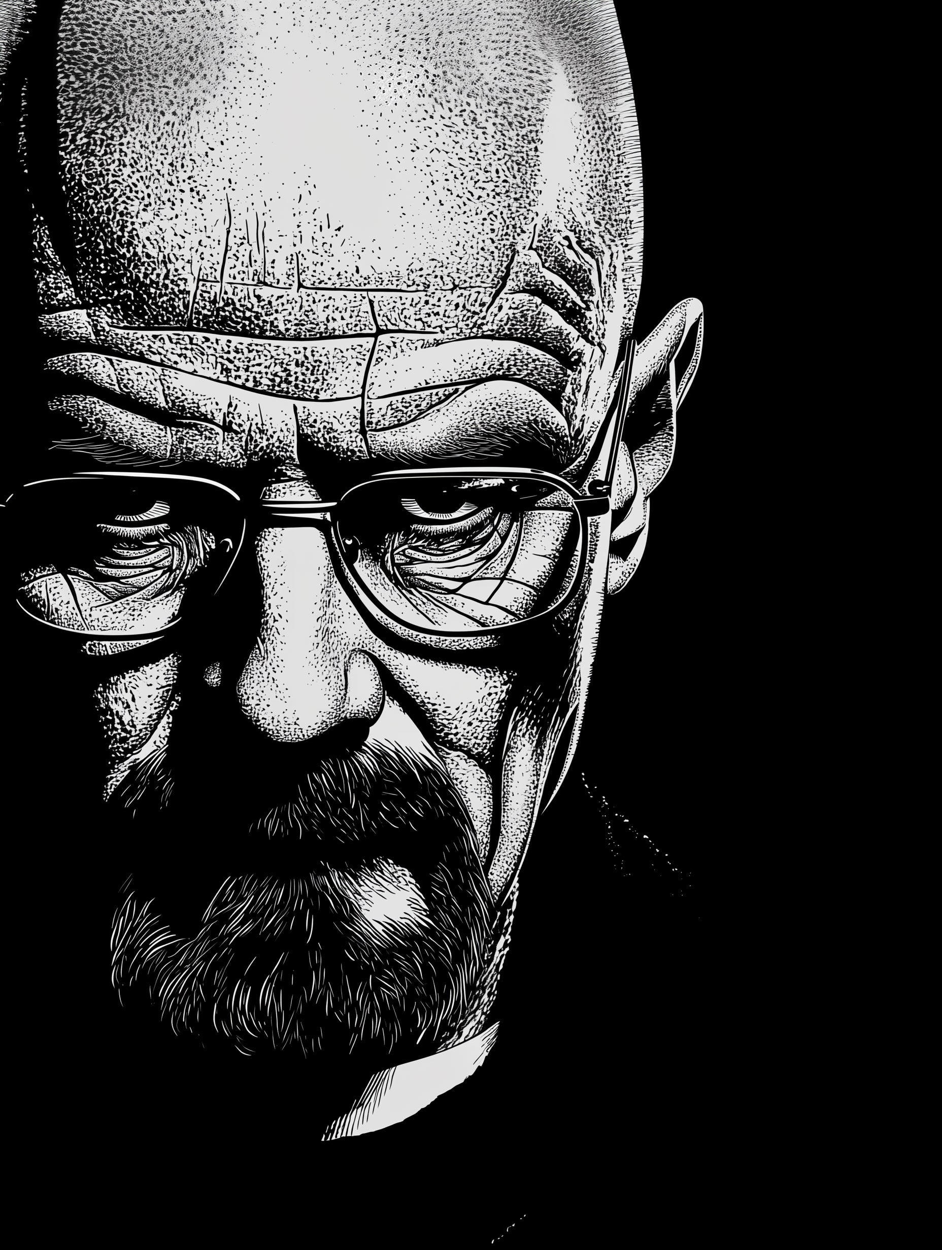 Breaking Bad Black and White Poster