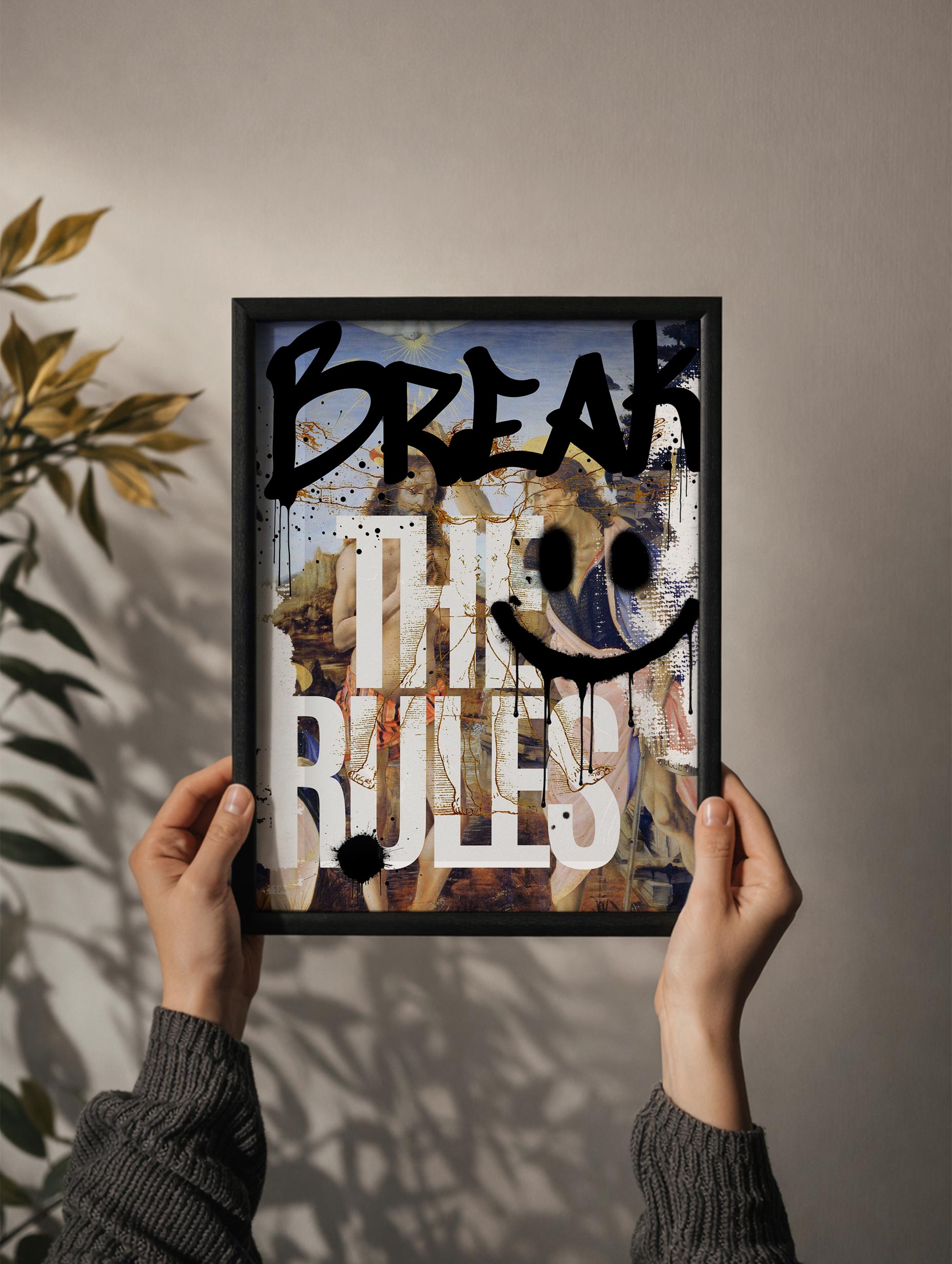Break the Rules Typography Poster Mockup