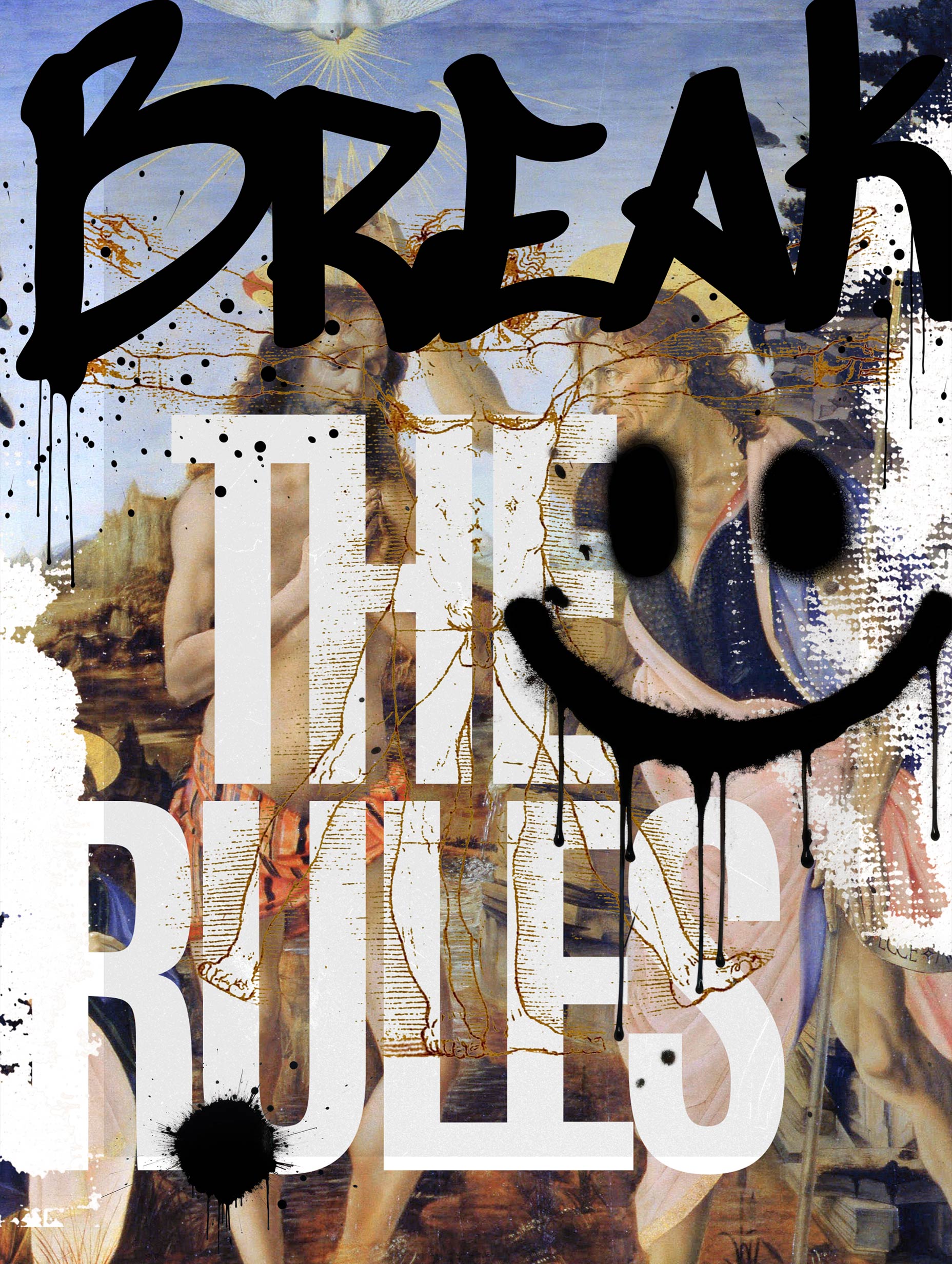 Break the Rules Typography Poster