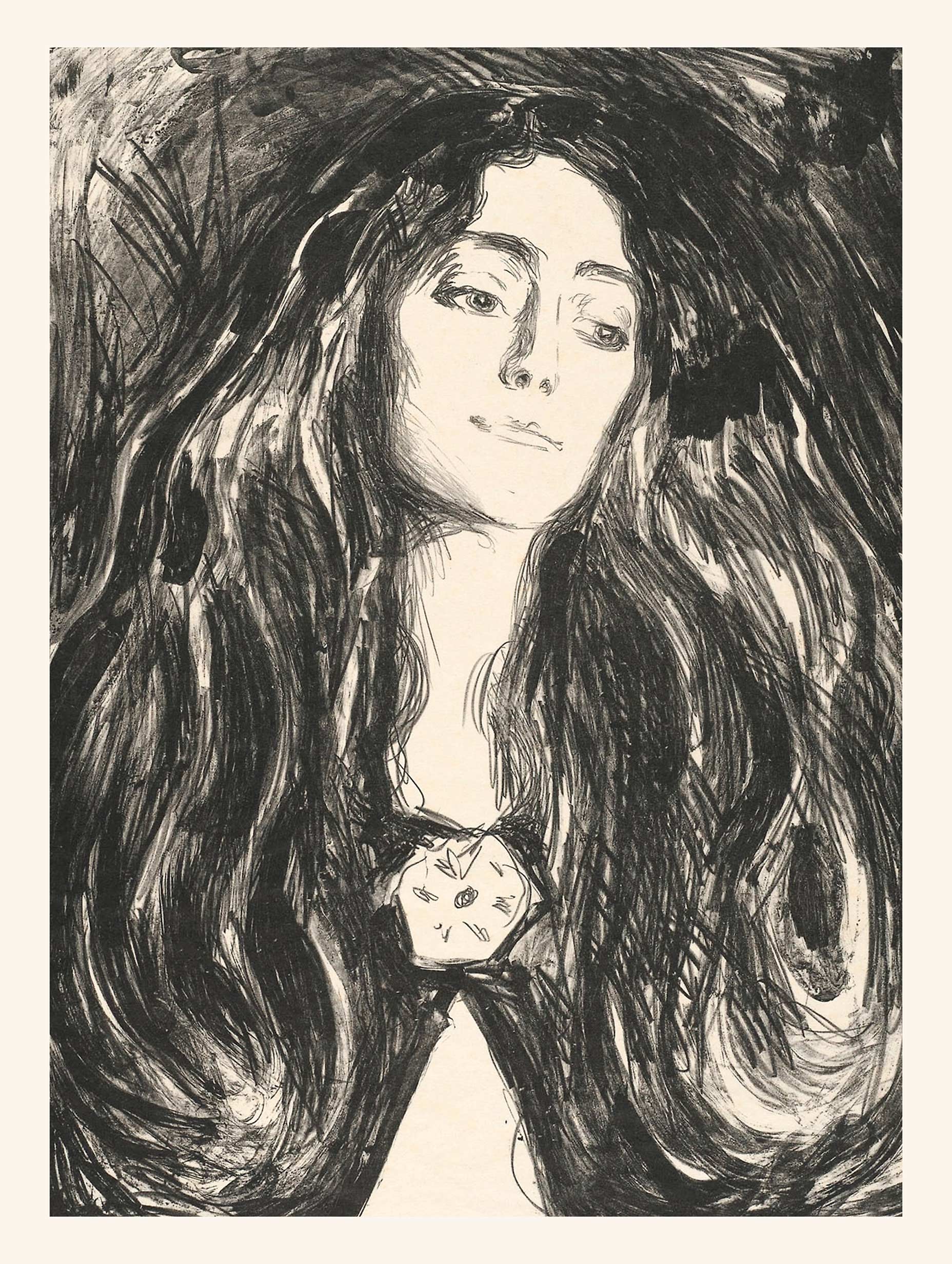 The Brooch. Eva Mudocci Edvard Munch Art Print