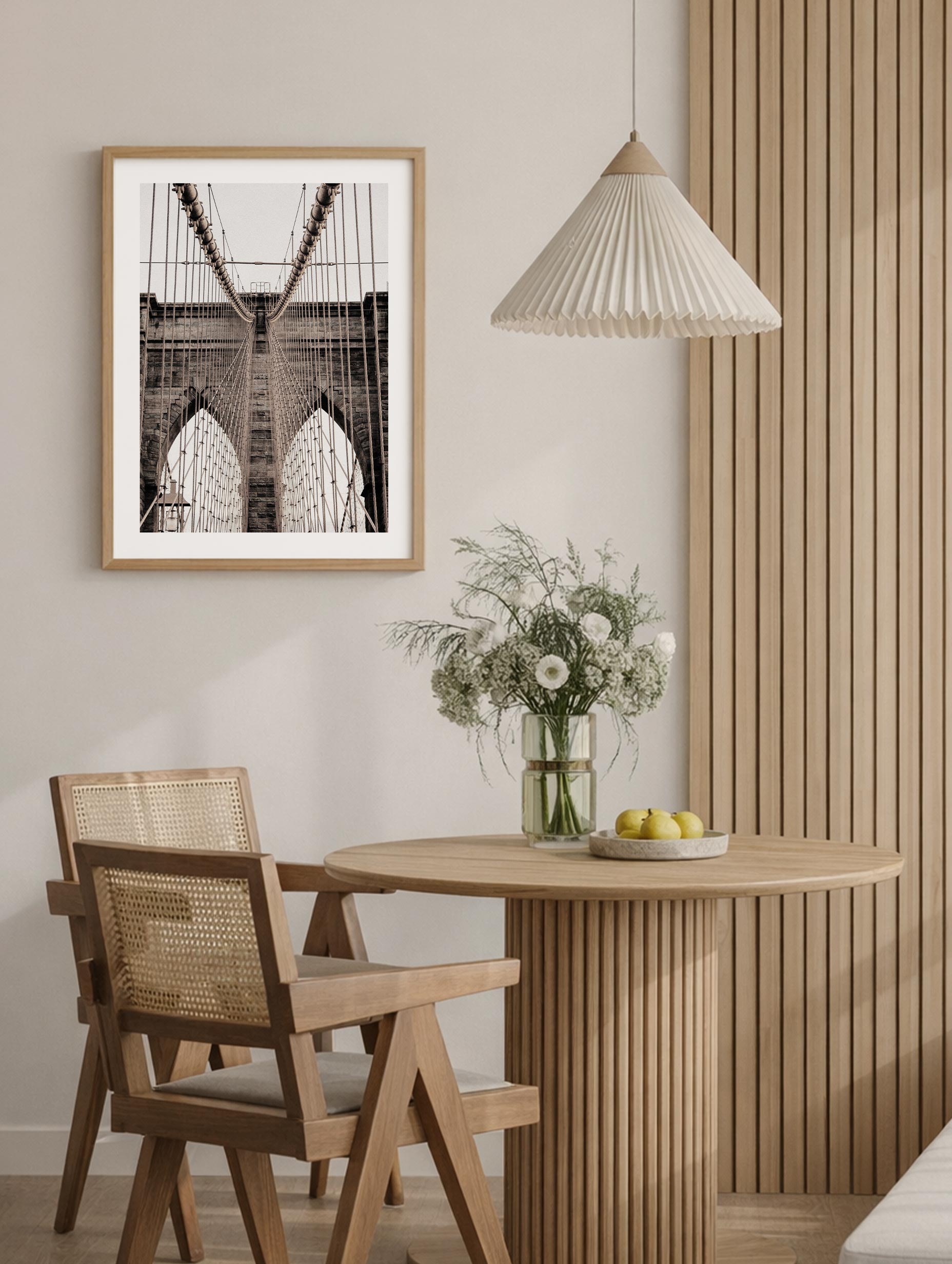 Brooklyn Bridge Architectural Art Print Mockup