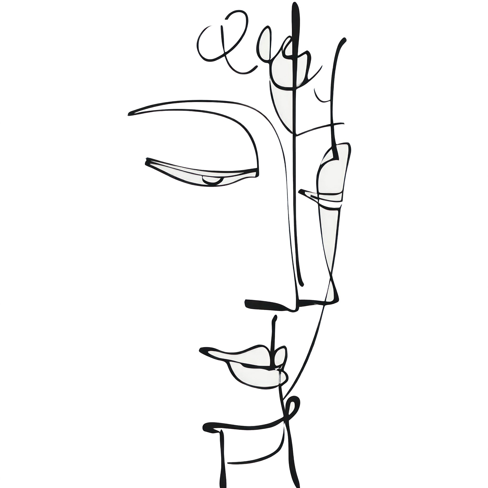 Buddha Line Art Print