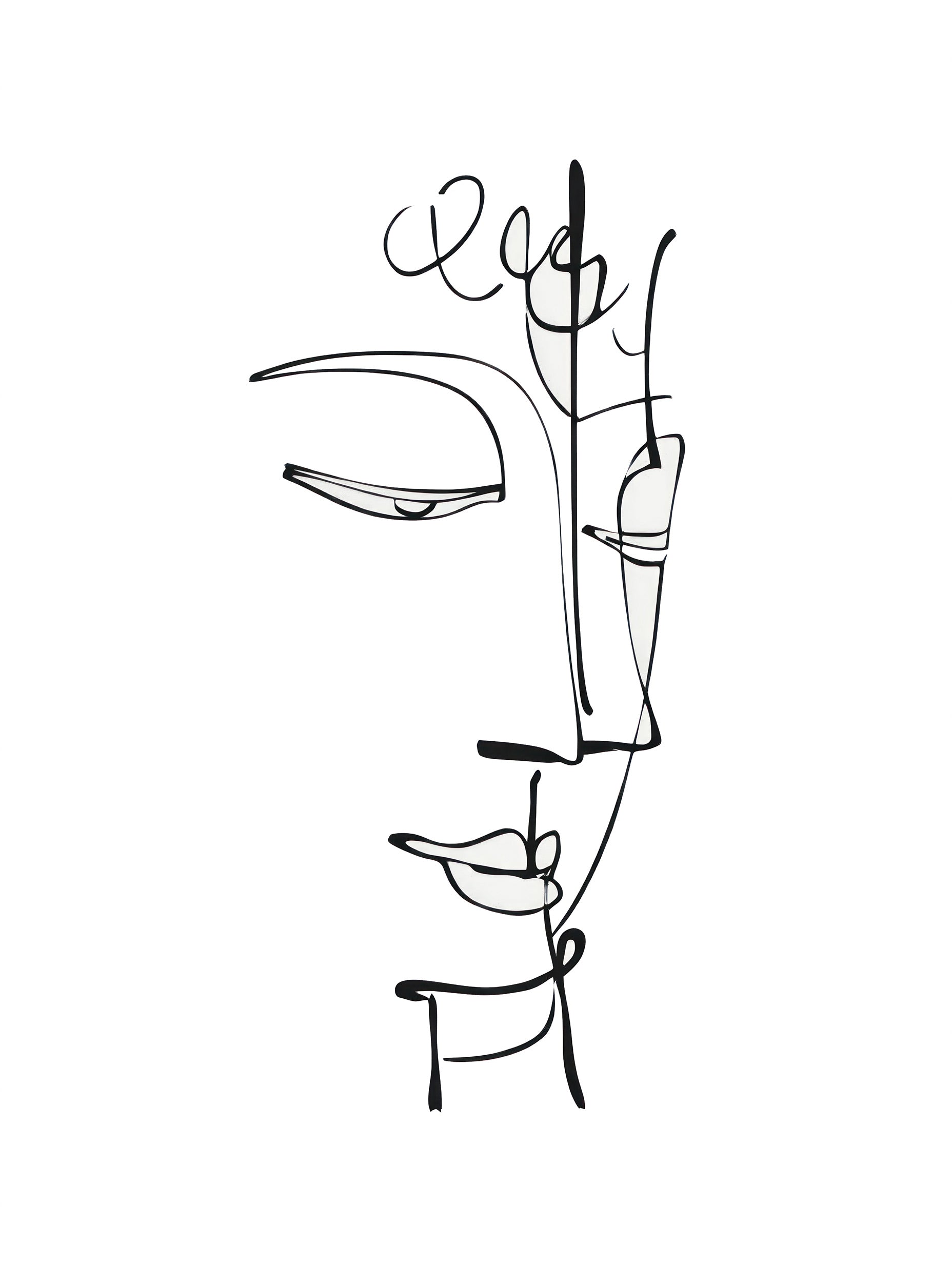 Buddha Line Art Print