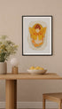 Butterfly Woman Portrait Illustration Poster Mockup