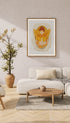 Butterfly Woman Portrait Illustration Poster Mockup