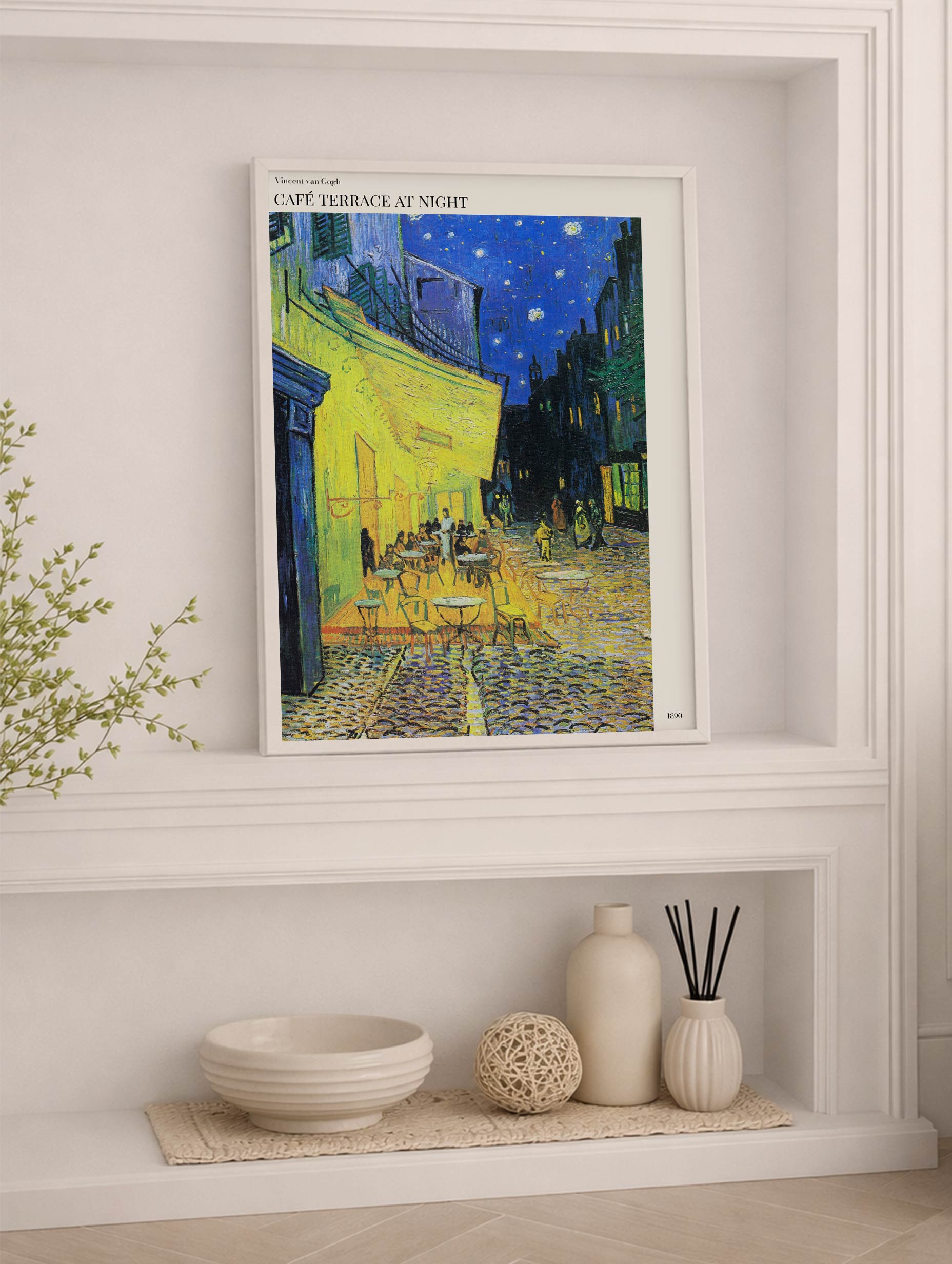 Café Terrace at Night-Van Gogh Art Print No 2 Mockup